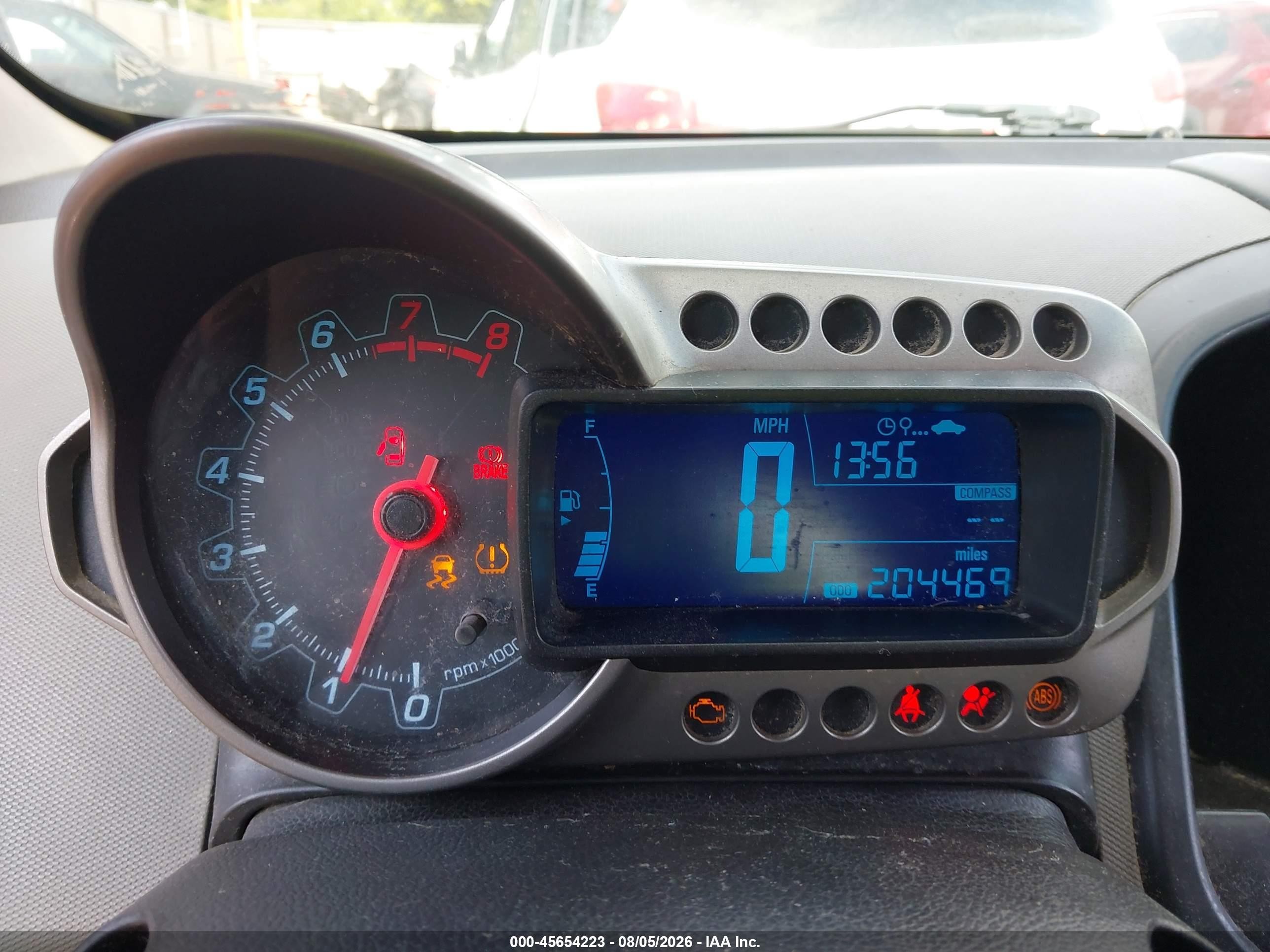 2013 Chevrolet Sonic Ls Manual Красный vin: 1G1JB5SH4D4237628