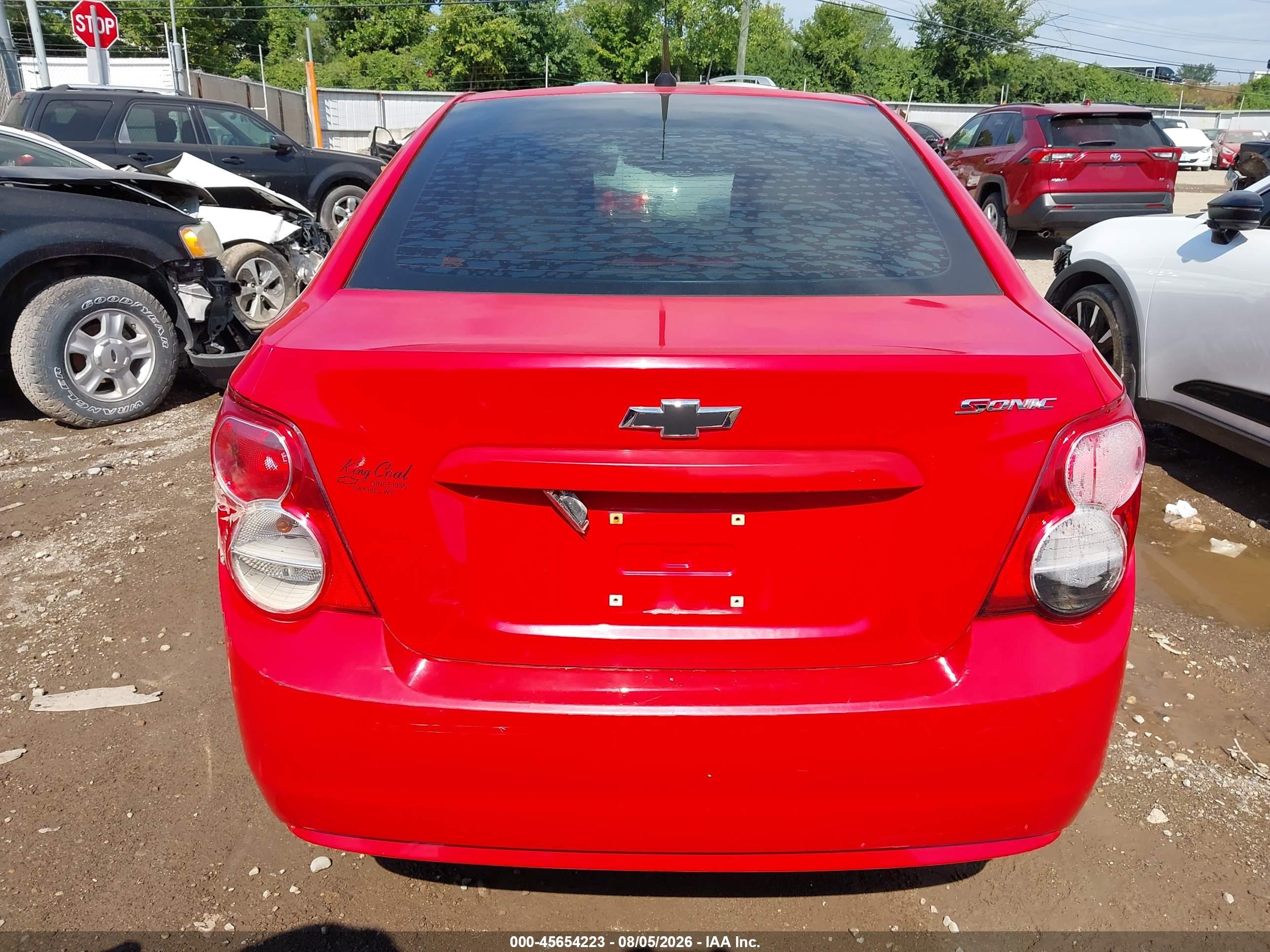 2013 Chevrolet Sonic Ls Manual Красный vin: 1G1JB5SH4D4237628