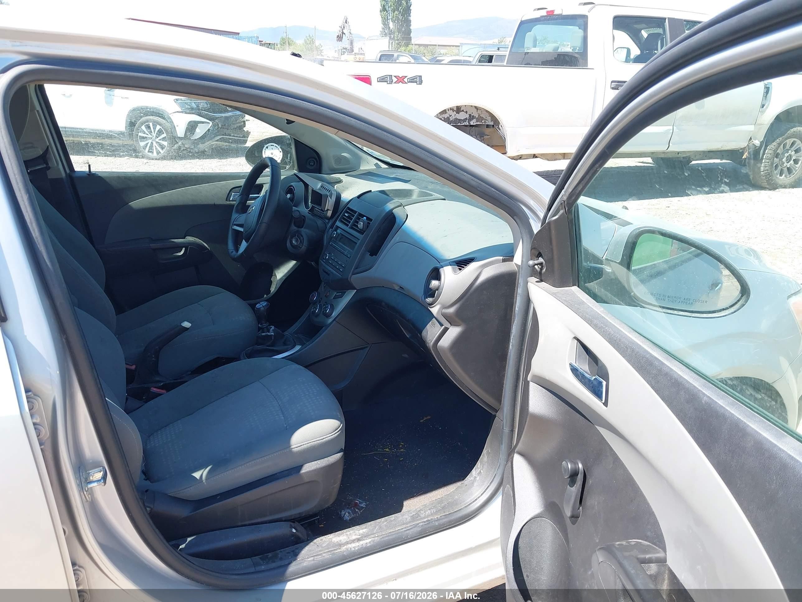 2012 Chevrolet Sonic 1ls Silver vin: 1G1JB5SH5C4116184