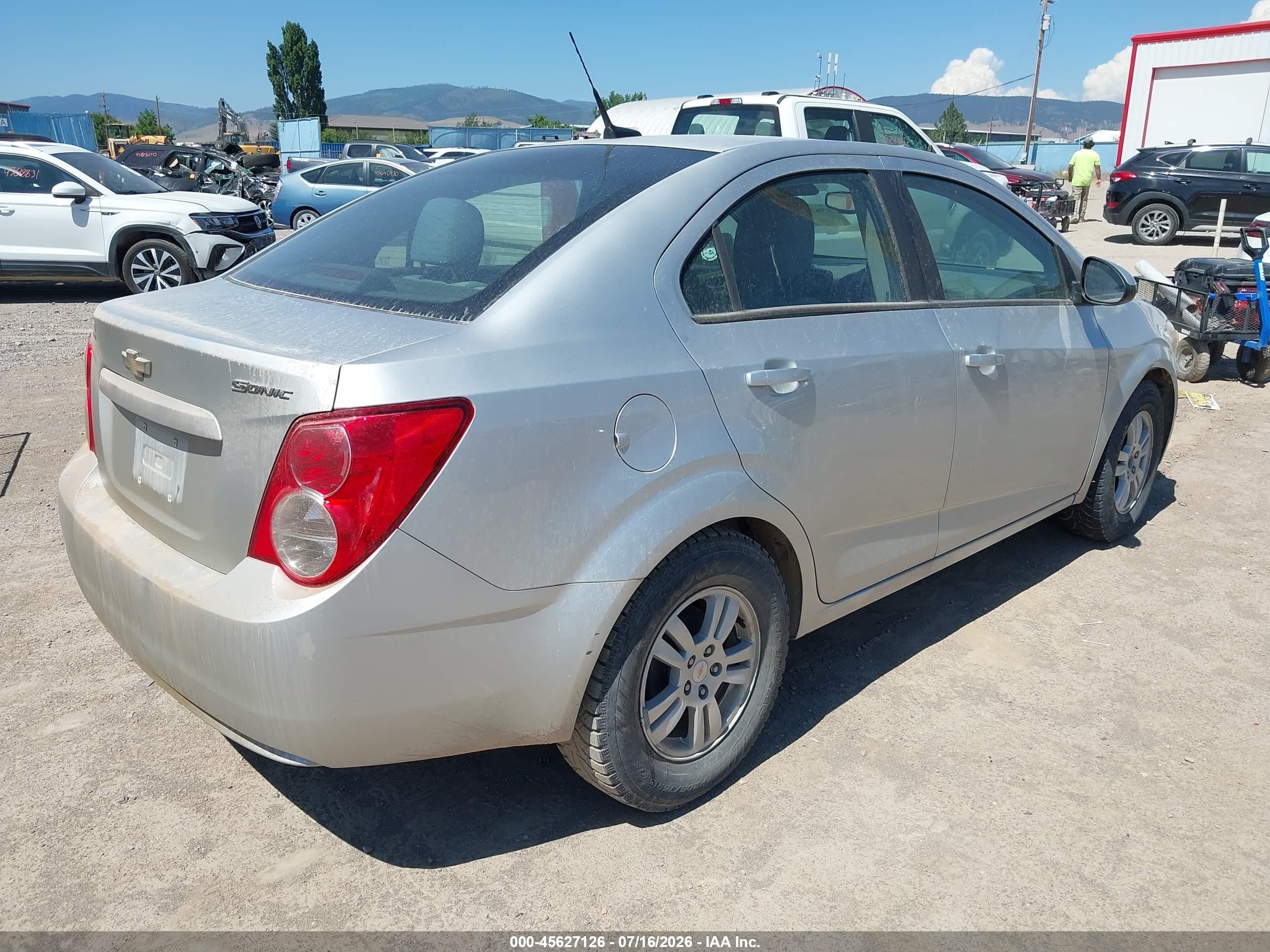 2012 Chevrolet Sonic 1ls Silver vin: 1G1JB5SH5C4116184