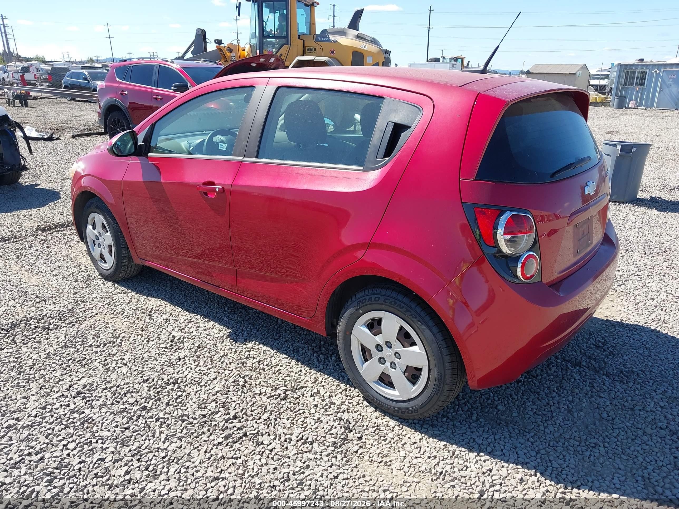 2013 Chevrolet Sonic Ls Manual Red vin: 1G1JB6SH1D4134821