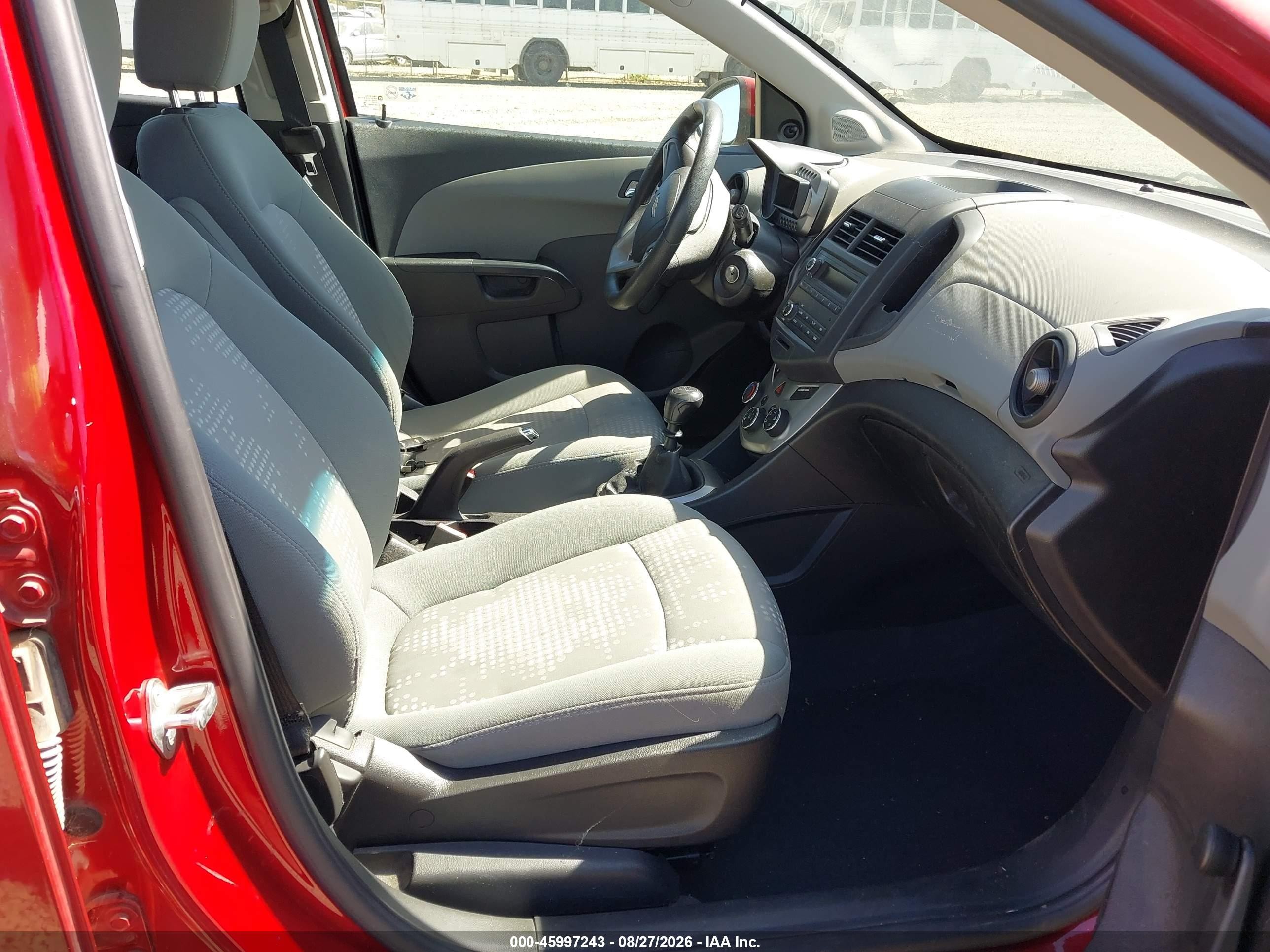 2013 Chevrolet Sonic Ls Manual Red vin: 1G1JB6SH1D4134821