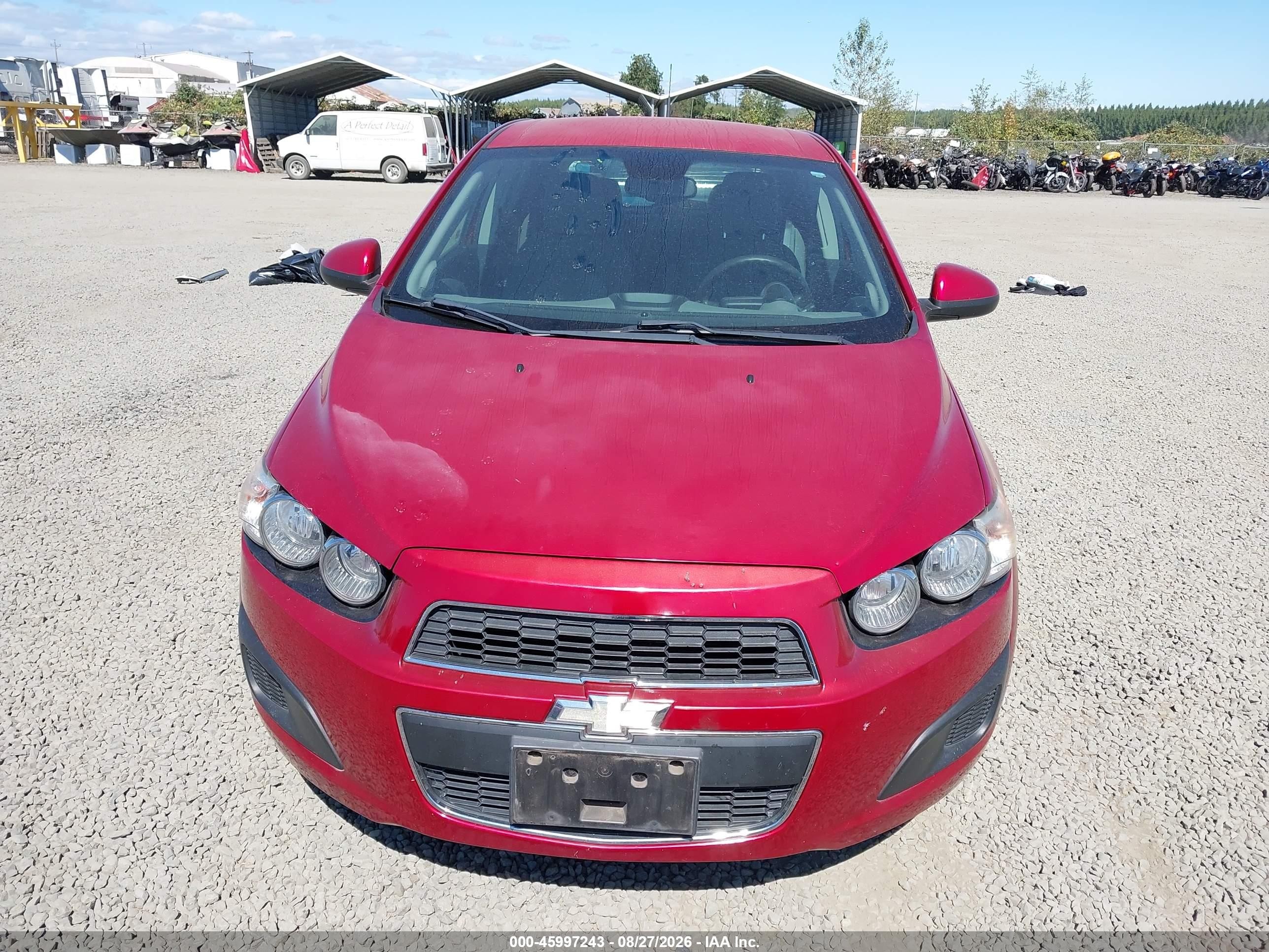 2013 Chevrolet Sonic Ls Manual Red vin: 1G1JB6SH1D4134821