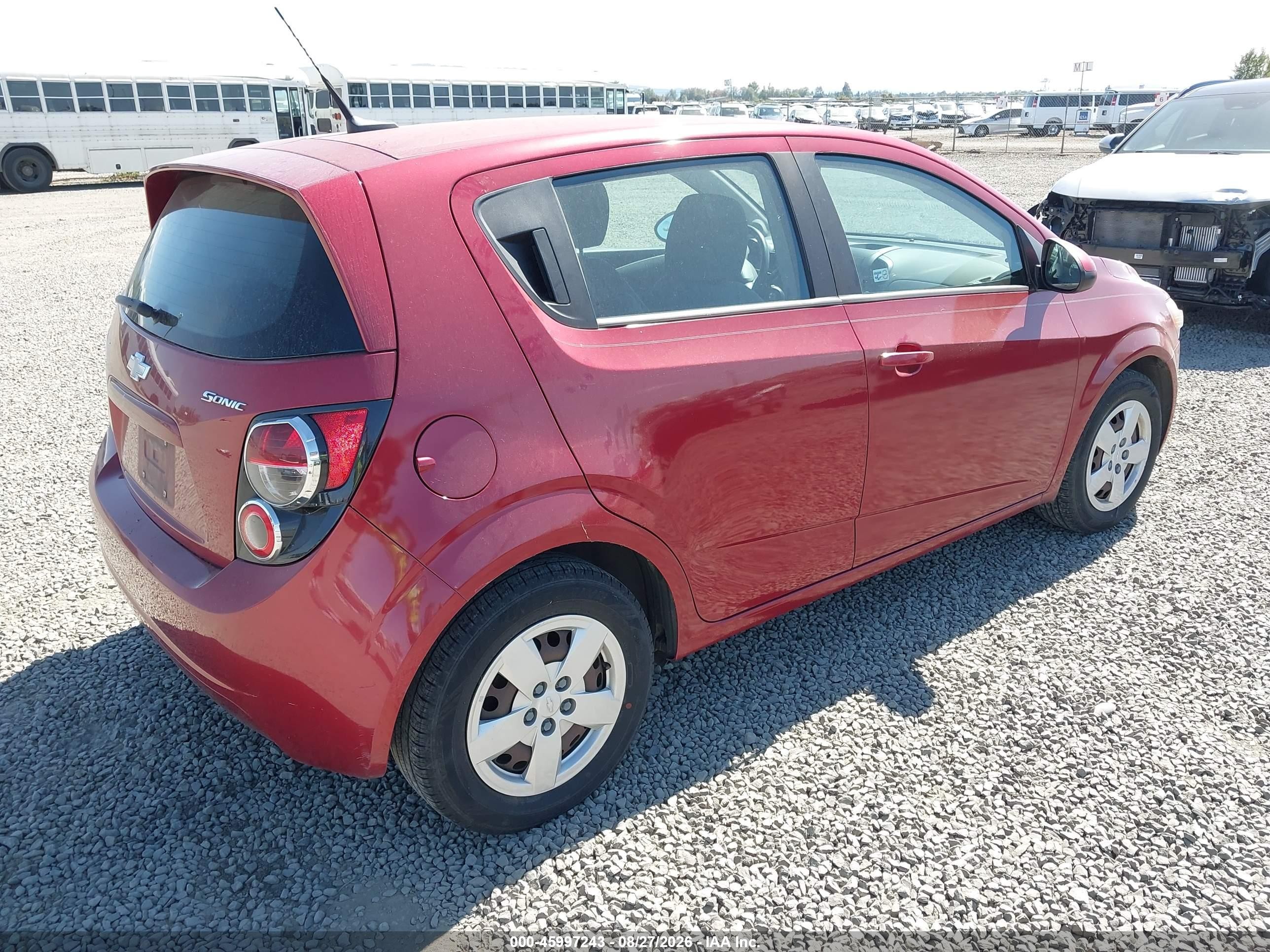 2013 Chevrolet Sonic Ls Manual Red vin: 1G1JB6SH1D4134821