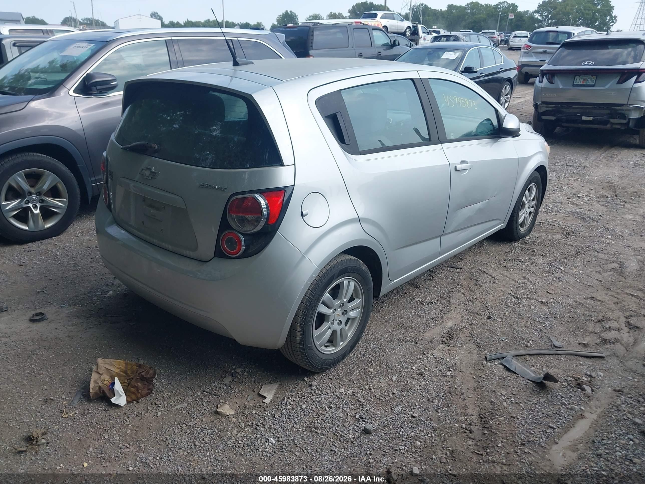2012 Chevrolet Sonic 1ls Silver vin: 1G1JB6SH2C4113989