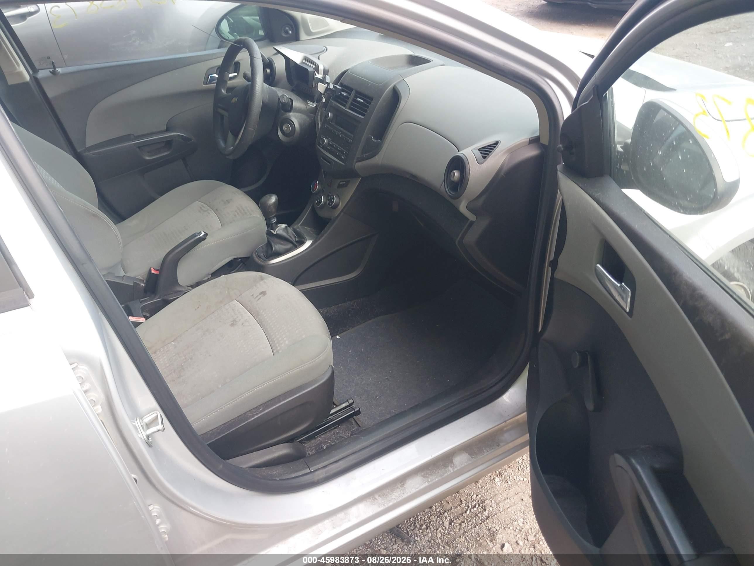 2012 Chevrolet Sonic 1ls Silver vin: 1G1JB6SH2C4113989