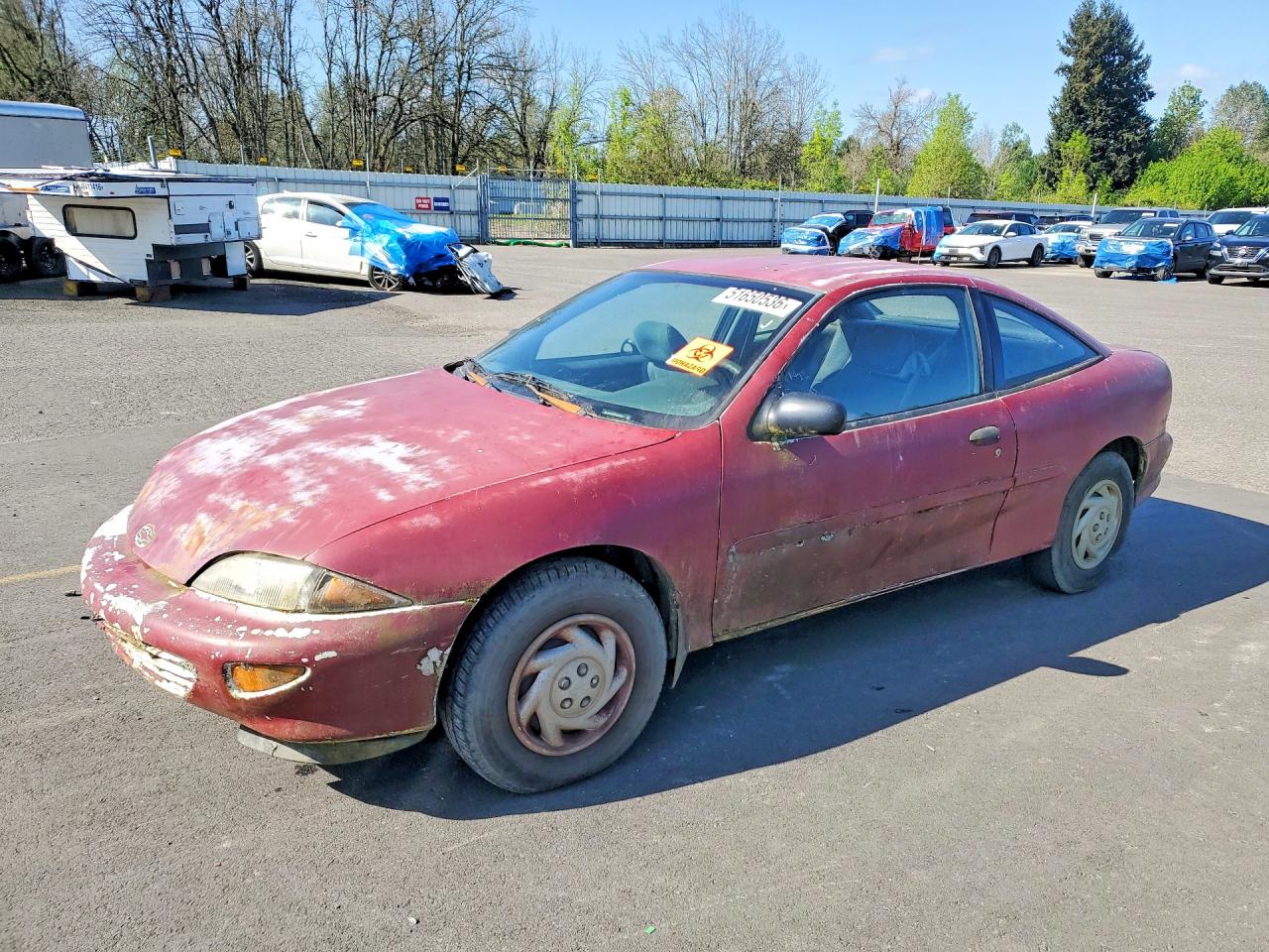 1997 Chevrolet Cavalier Base Red vin: 1G1JC1241VM147910