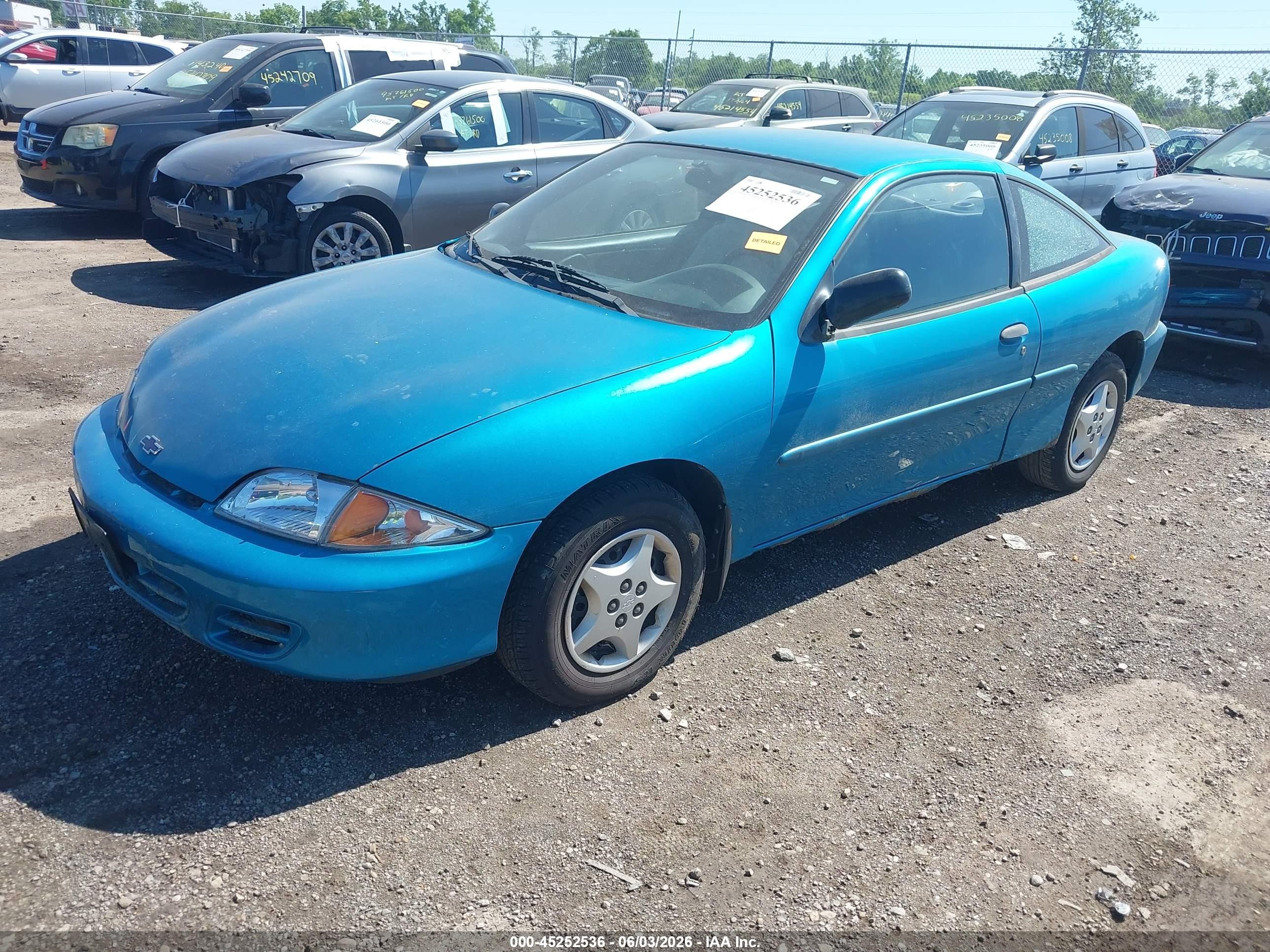 2000 Chevrolet Cavalier   Light Blue vin: 1G1JC1247Y7107804