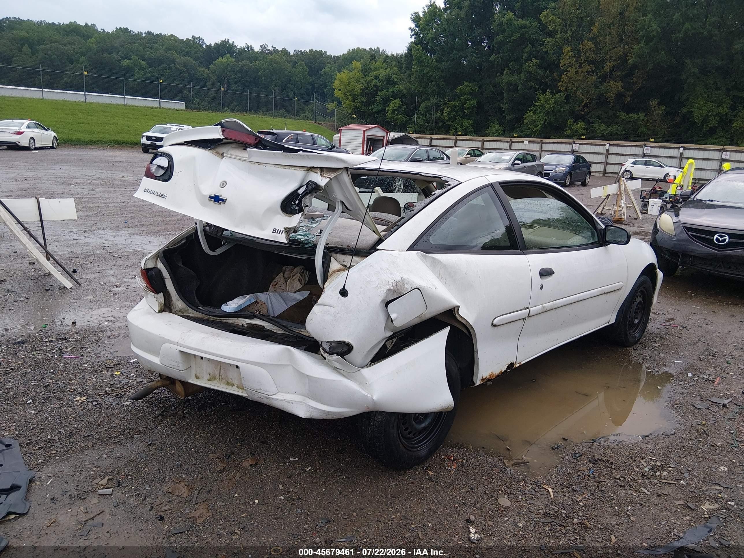 2002 Chevrolet Cavalier   White vin: 1G1JC124X27214708