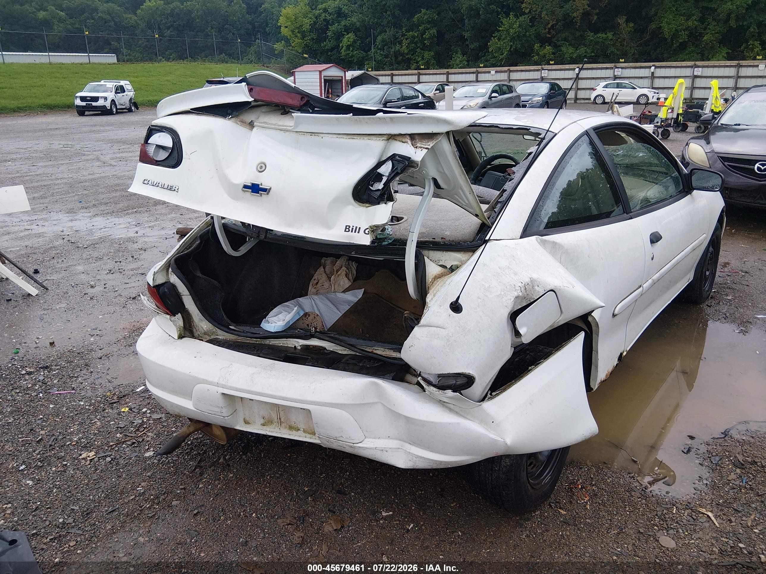 2002 Chevrolet Cavalier   White vin: 1G1JC124X27214708