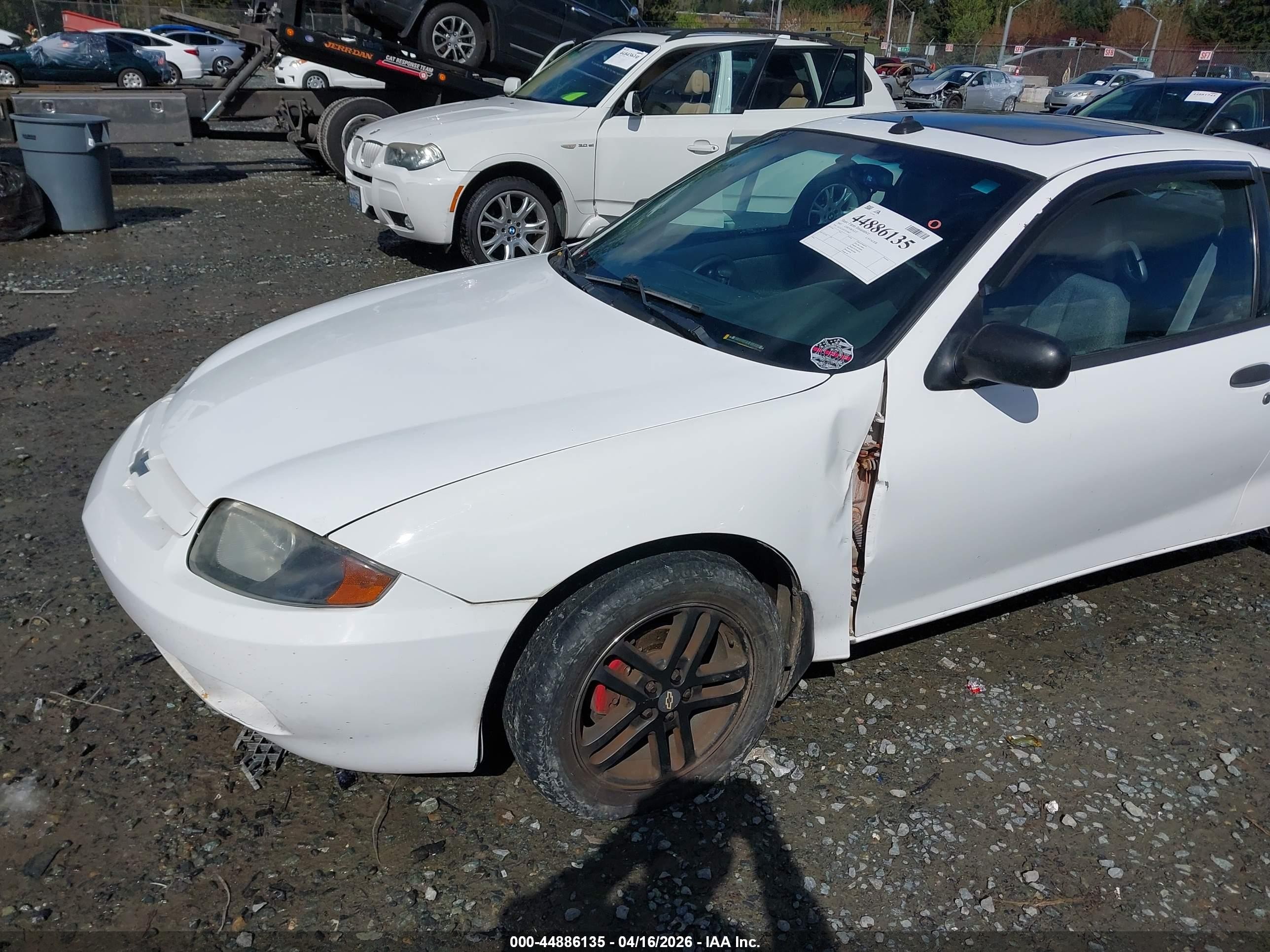 2003 Chevrolet Cavalier   White vin: 1G1JC12F237354867