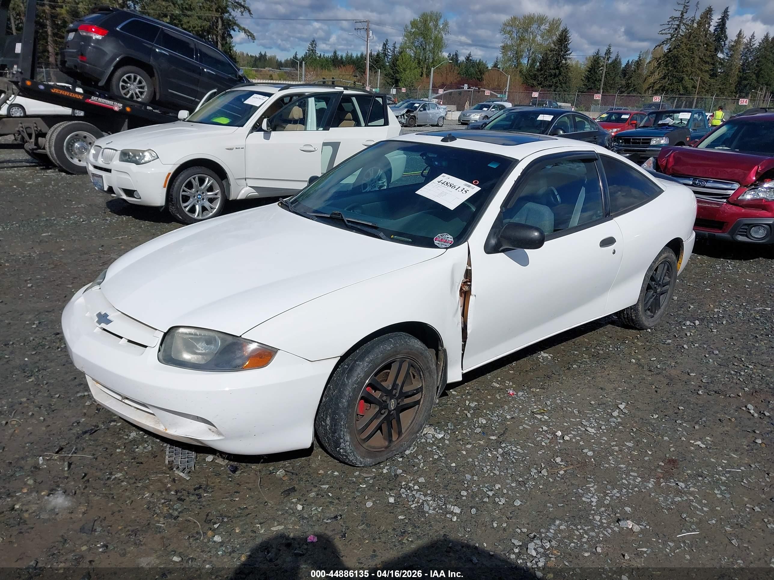 2003 Chevrolet Cavalier   White vin: 1G1JC12F237354867