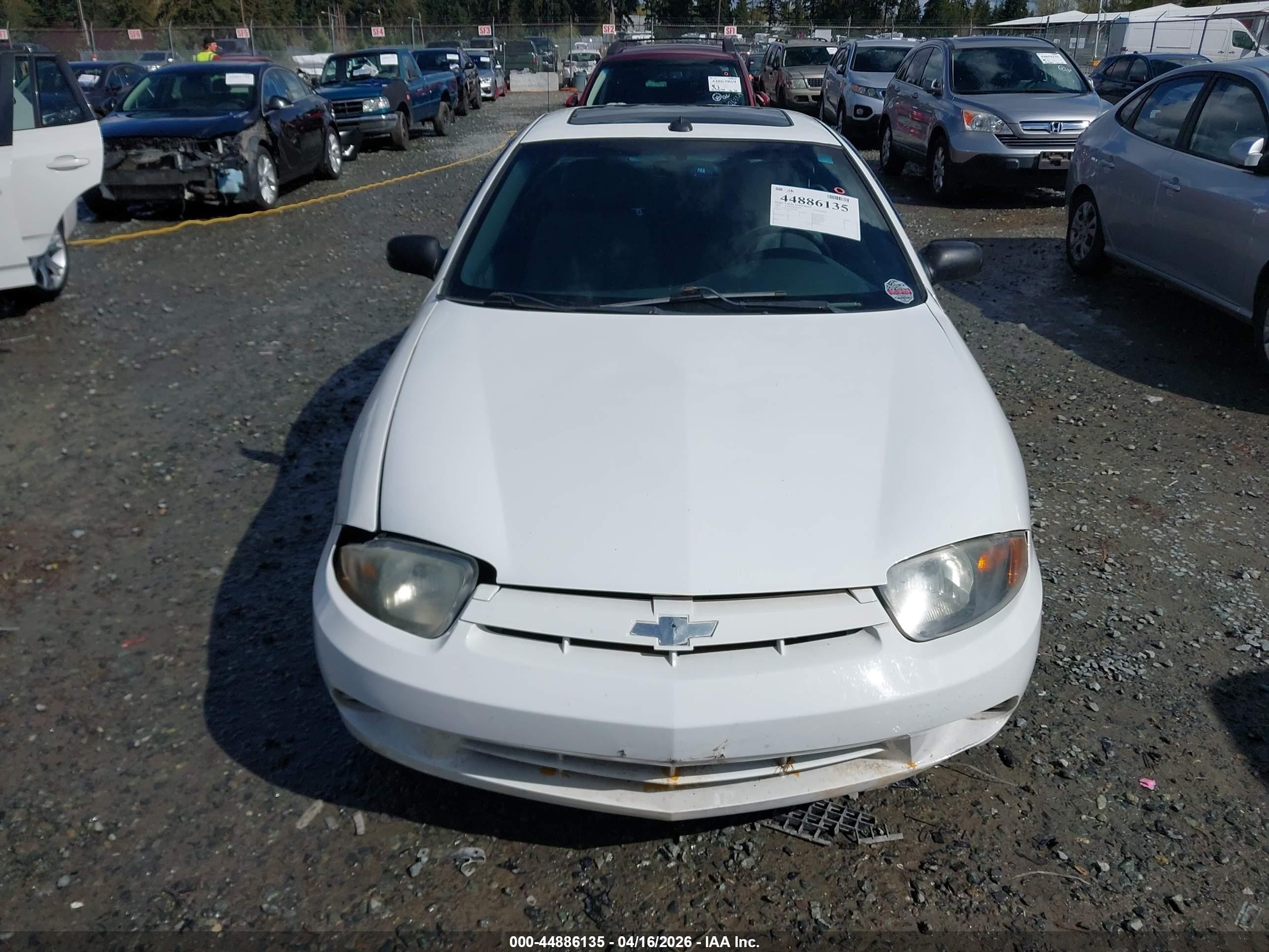 2003 Chevrolet Cavalier   White vin: 1G1JC12F237354867