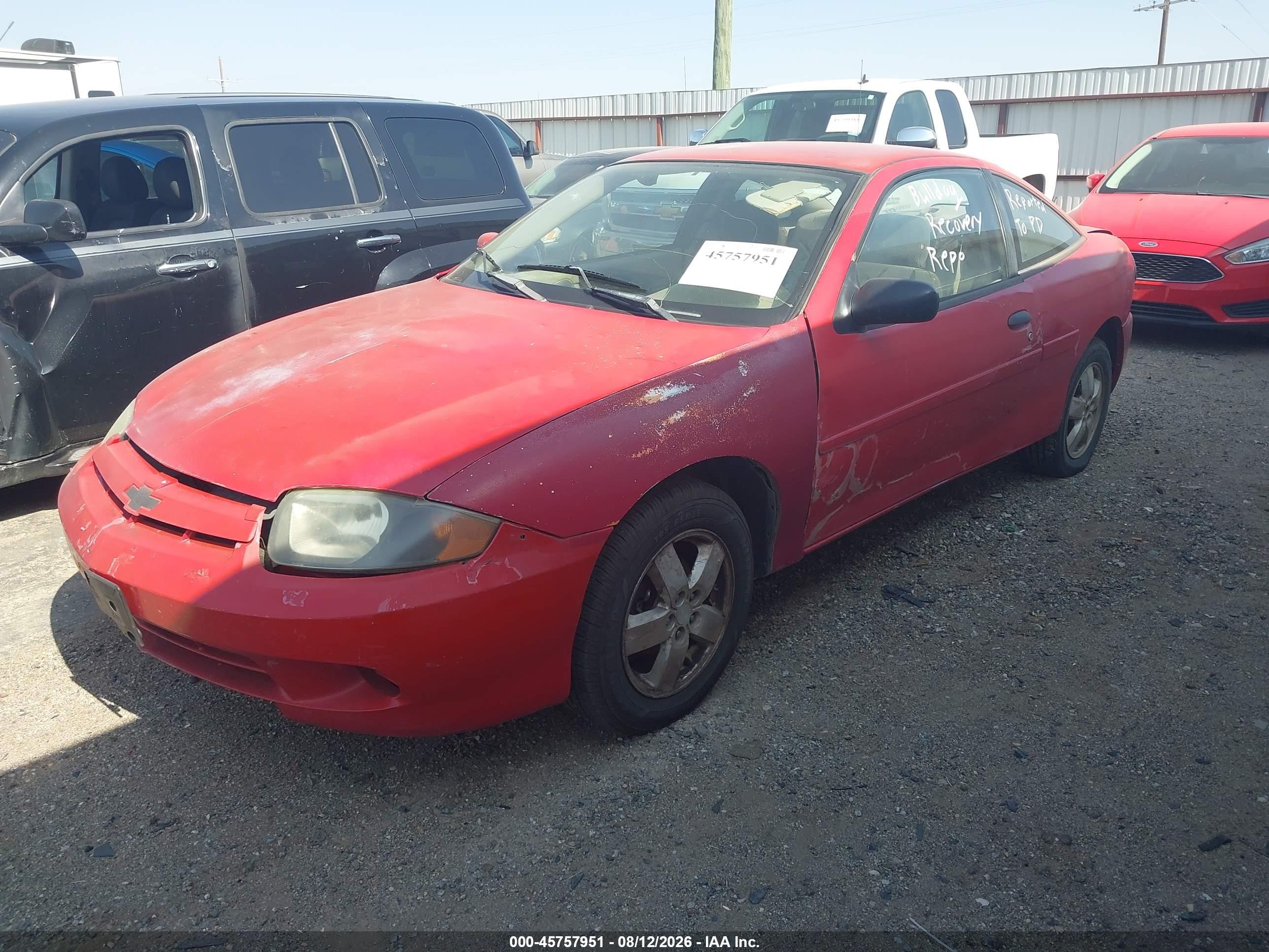 2004 Chevrolet Cavalier   Red vin: 1G1JC12FX47124236