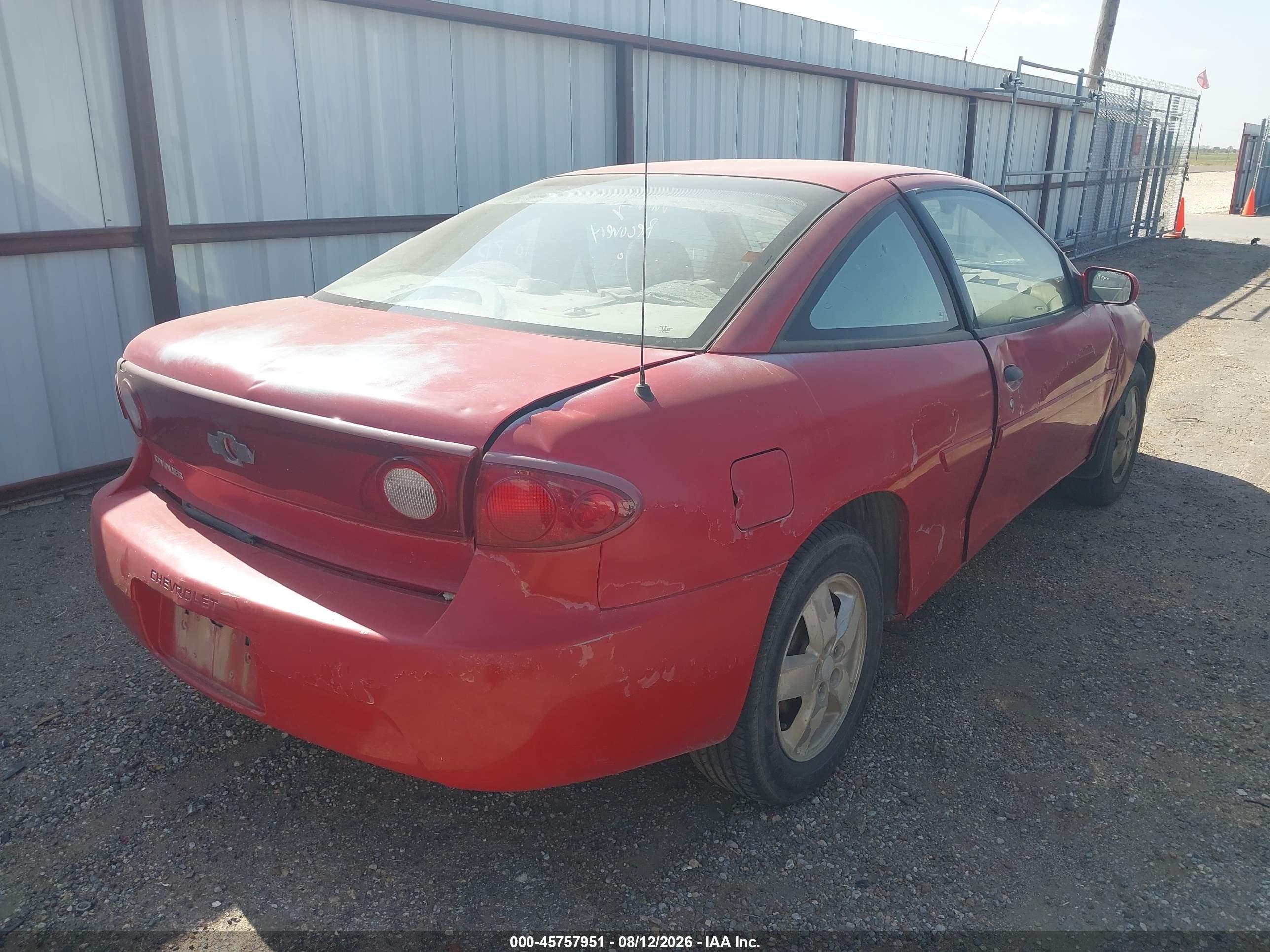 2004 Chevrolet Cavalier   Red vin: 1G1JC12FX47124236
