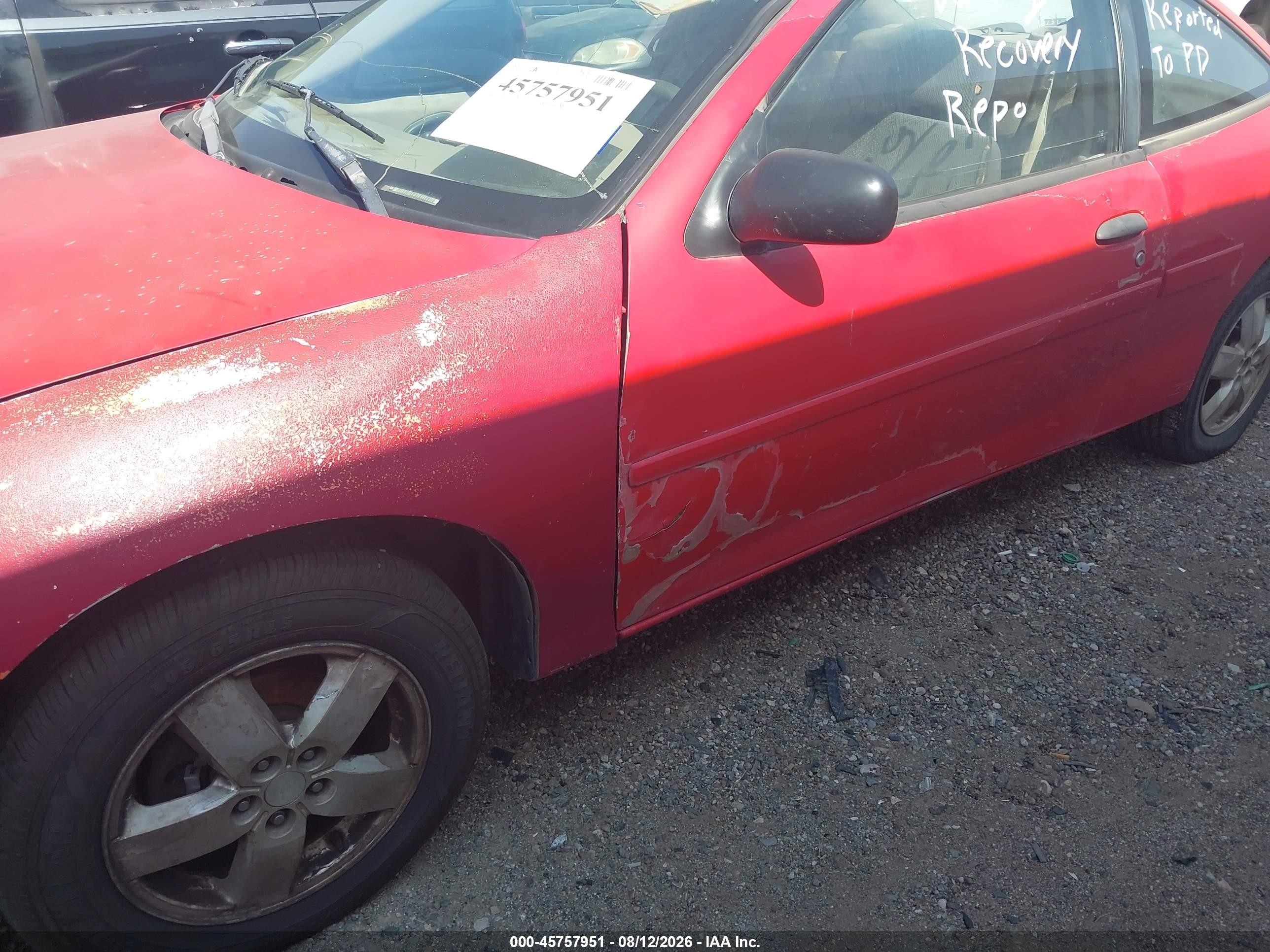 2004 Chevrolet Cavalier   Red vin: 1G1JC12FX47124236