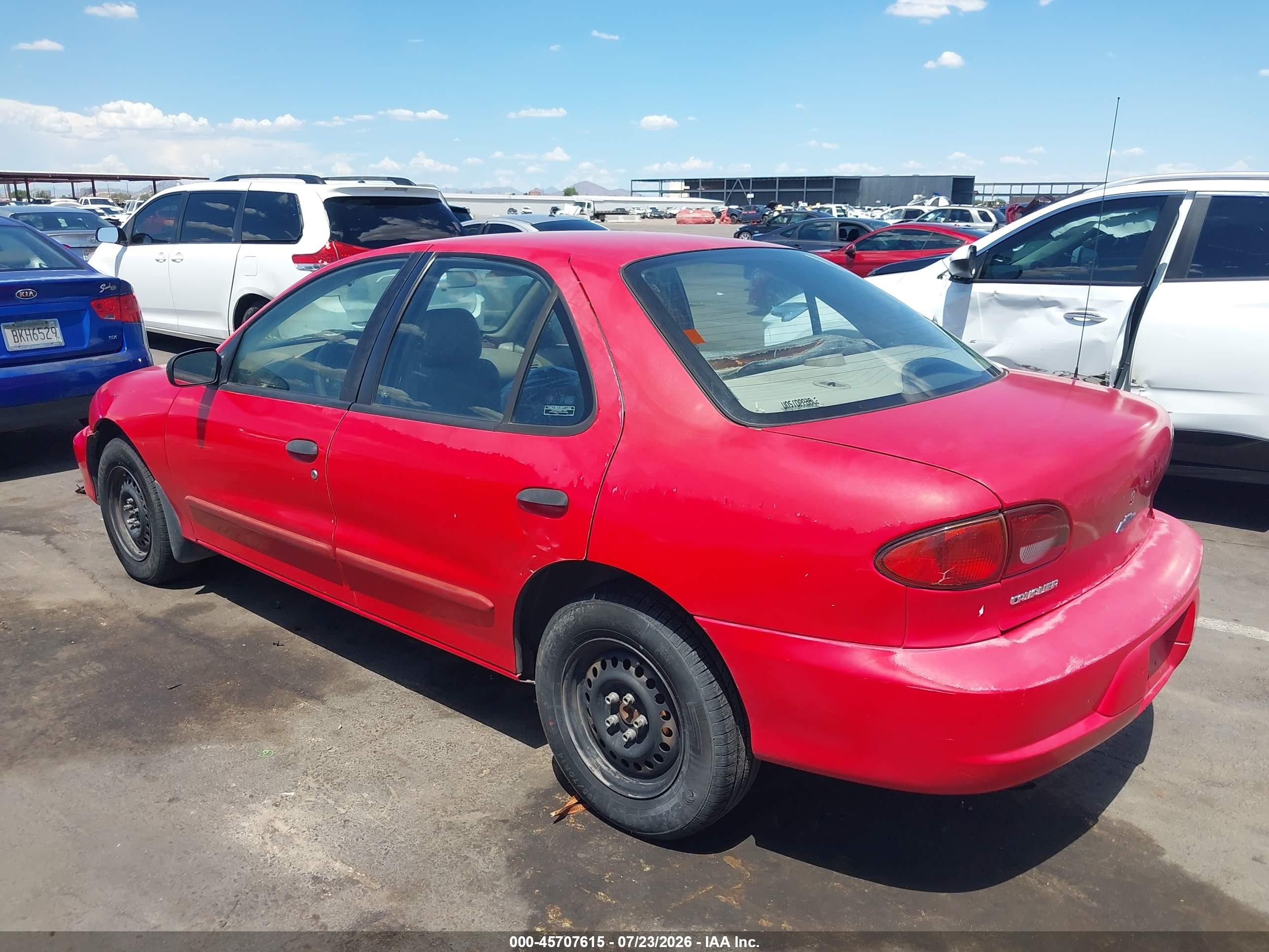 2002 Chevrolet Cavalier   Красный vin: 1G1JC524027377438