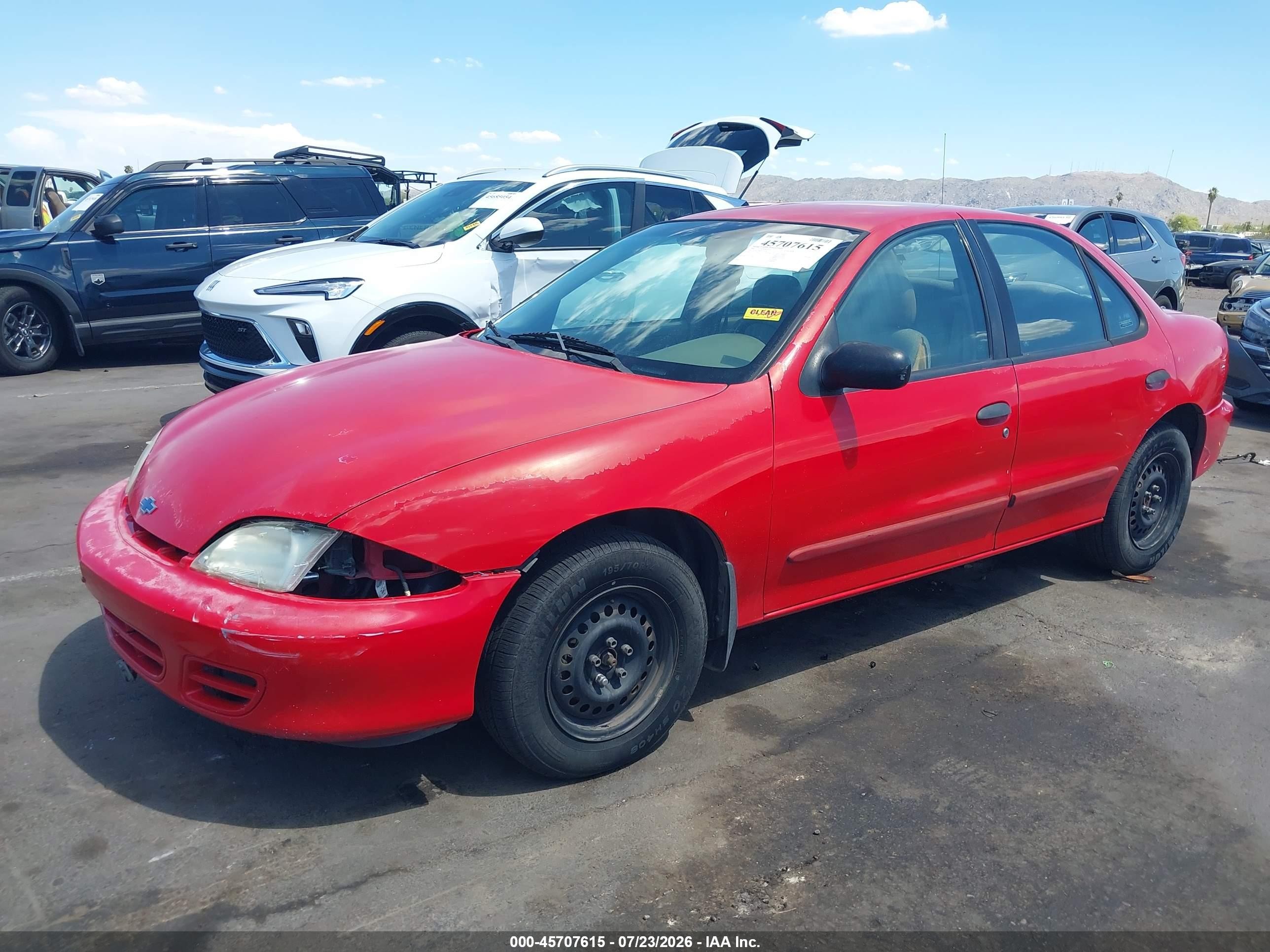 2002 Chevrolet Cavalier   Красный vin: 1G1JC524027377438