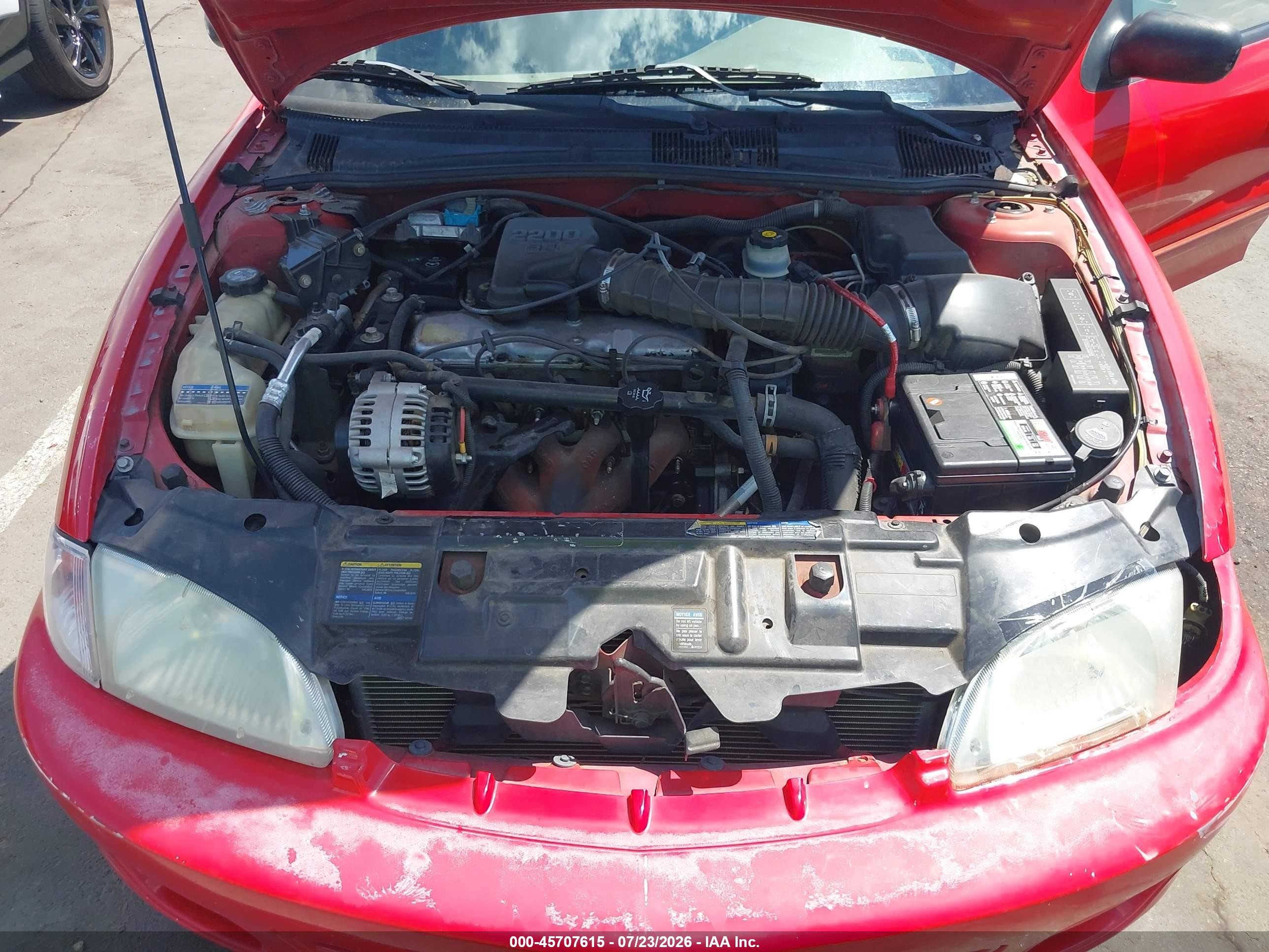 2002 Chevrolet Cavalier   Красный vin: 1G1JC524027377438