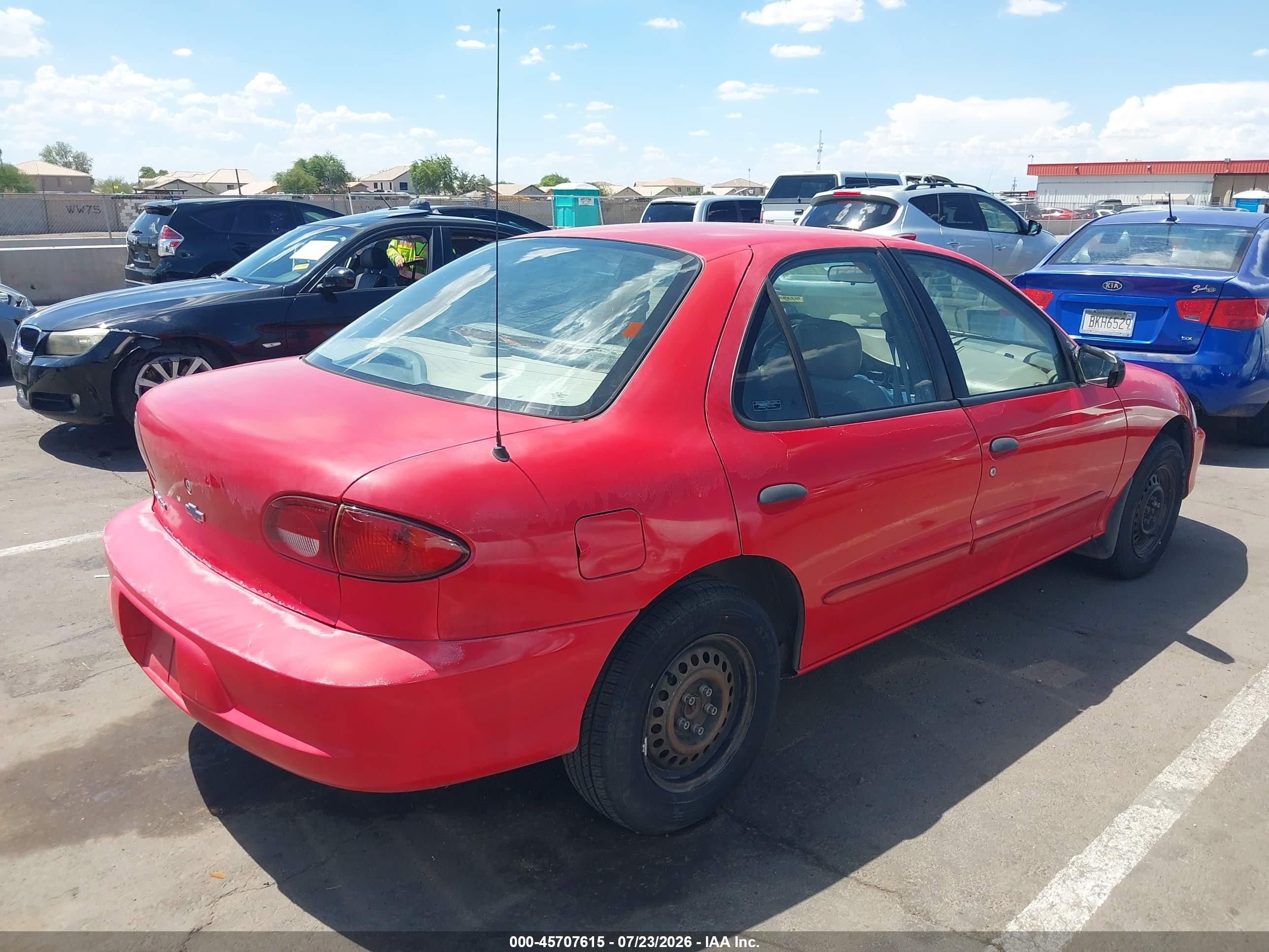 2002 Chevrolet Cavalier   Красный vin: 1G1JC524027377438
