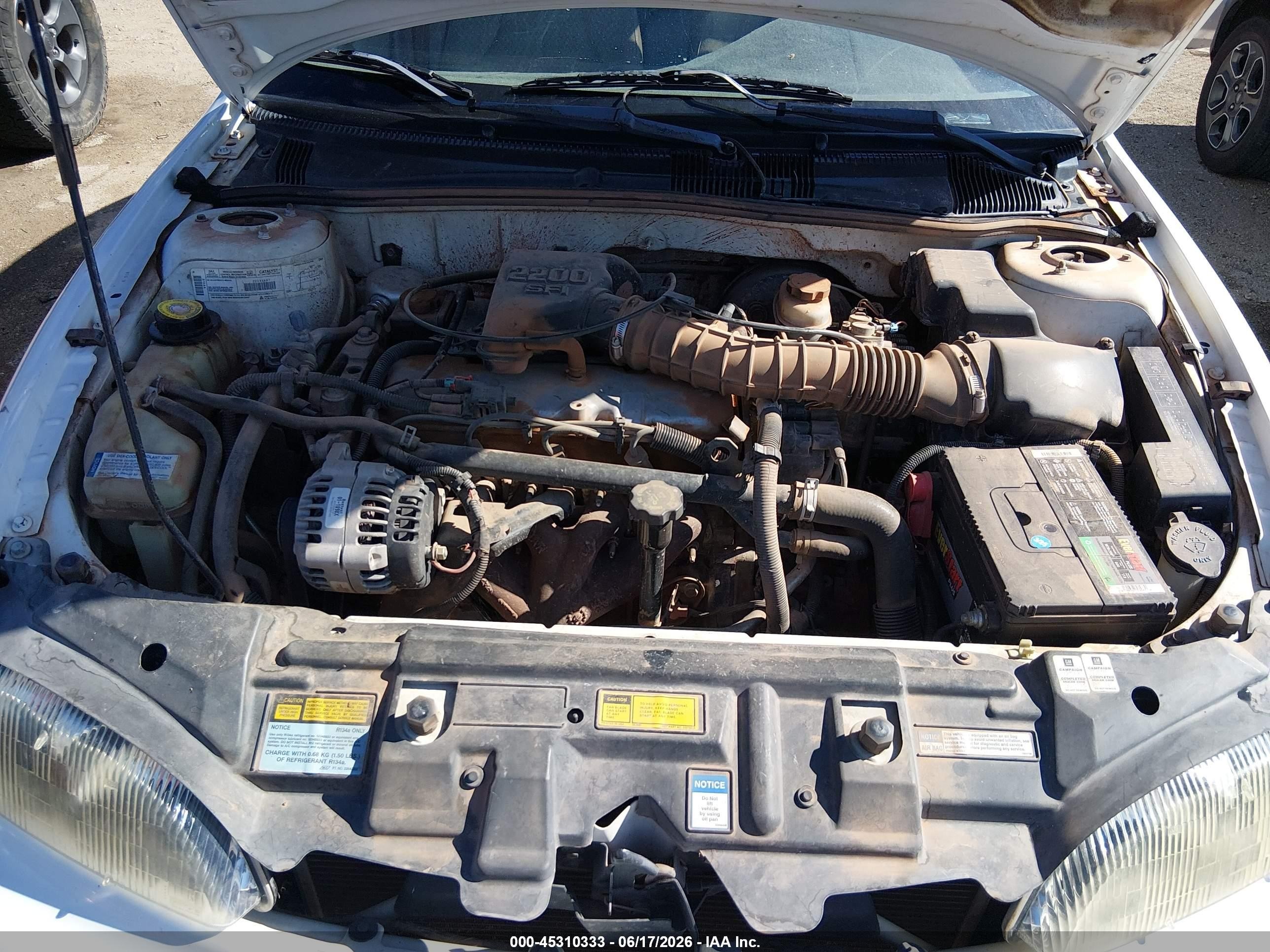 1998 Chevrolet Cavalier   White vin: 1G1JC5243W7179426