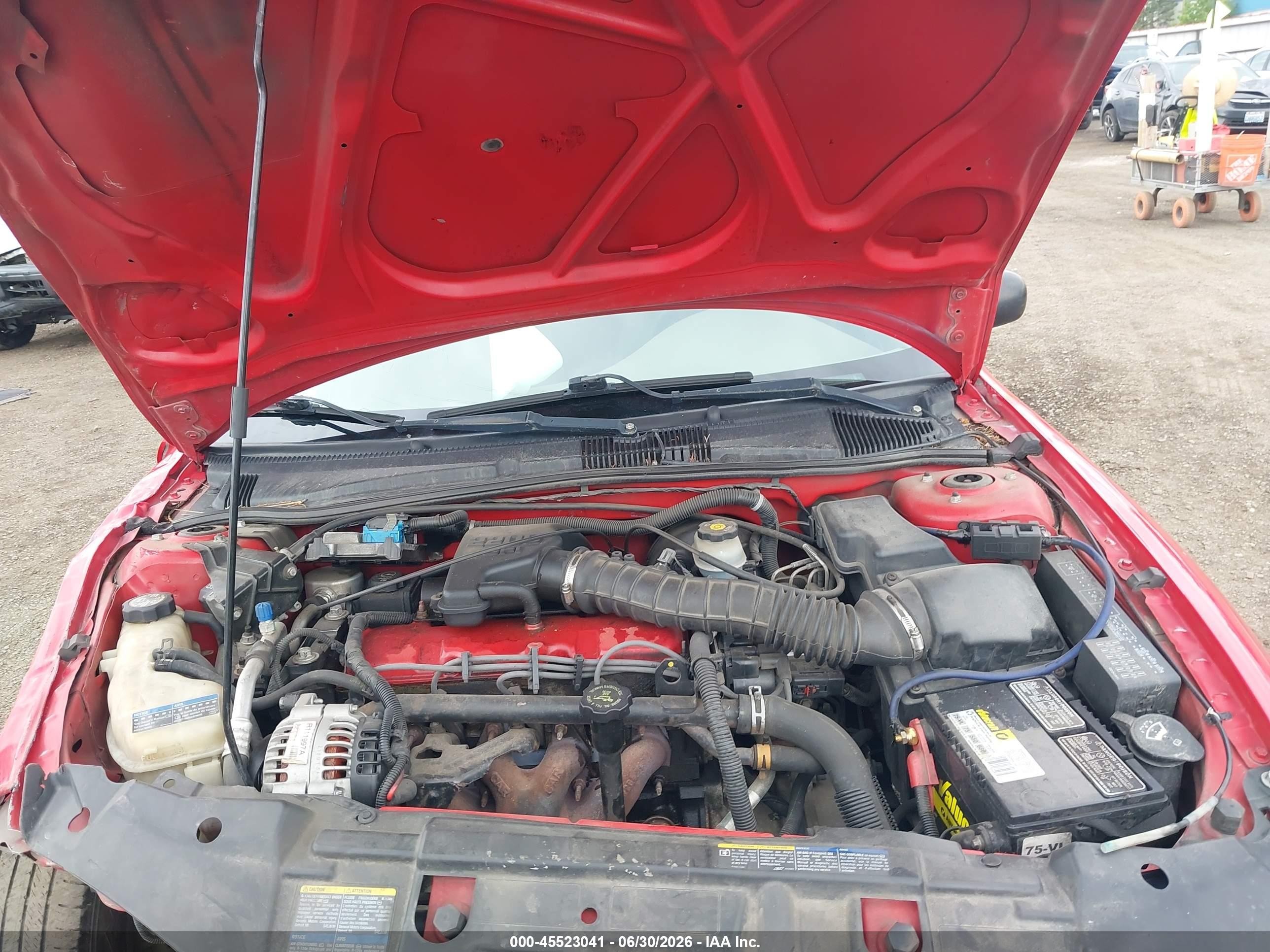 2002 Chevrolet Cavalier   Красный vin: 1G1JC524927350366