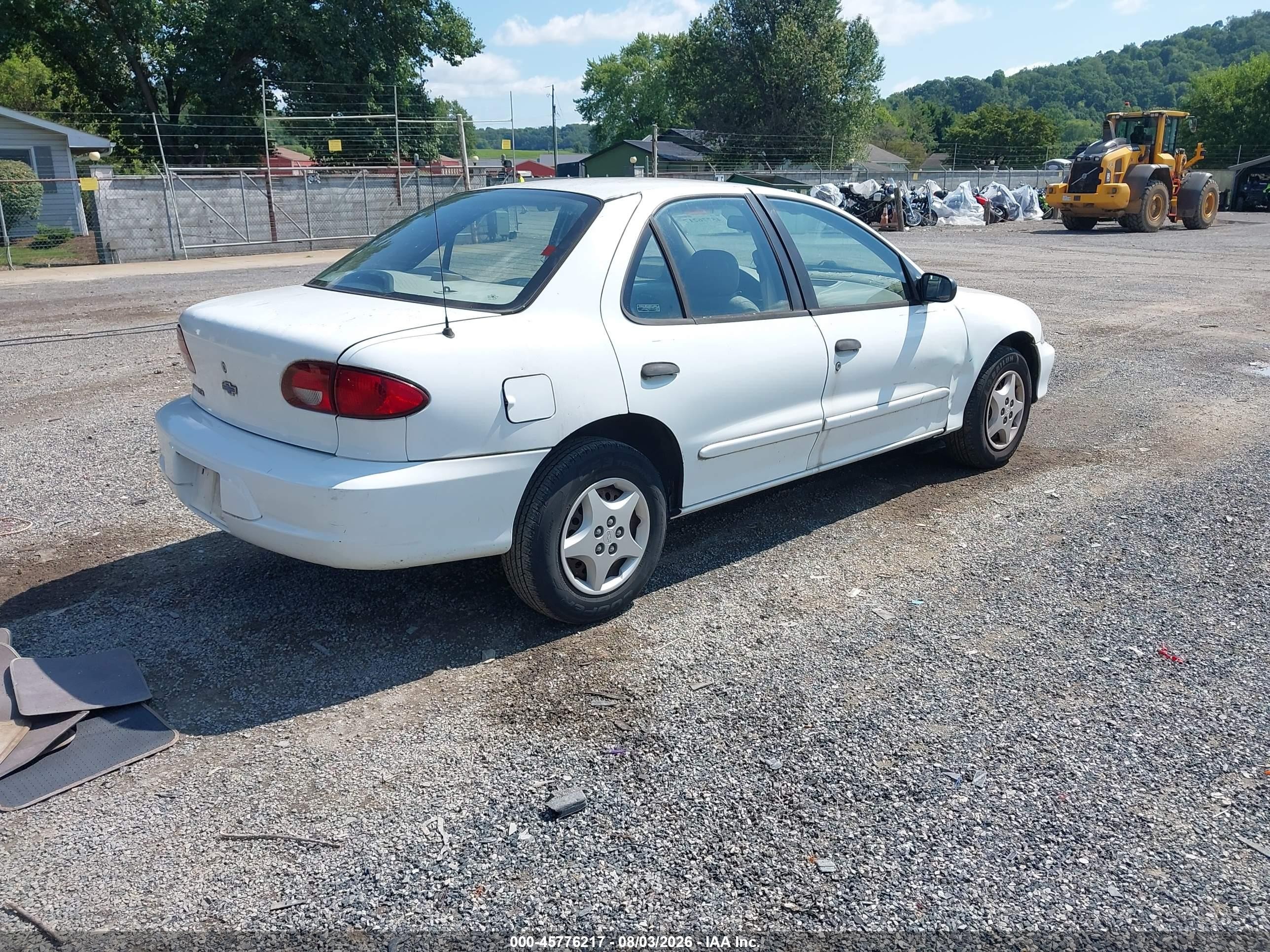 2001 Chevrolet Cavalier   White vin: 1G1JC524X17279595