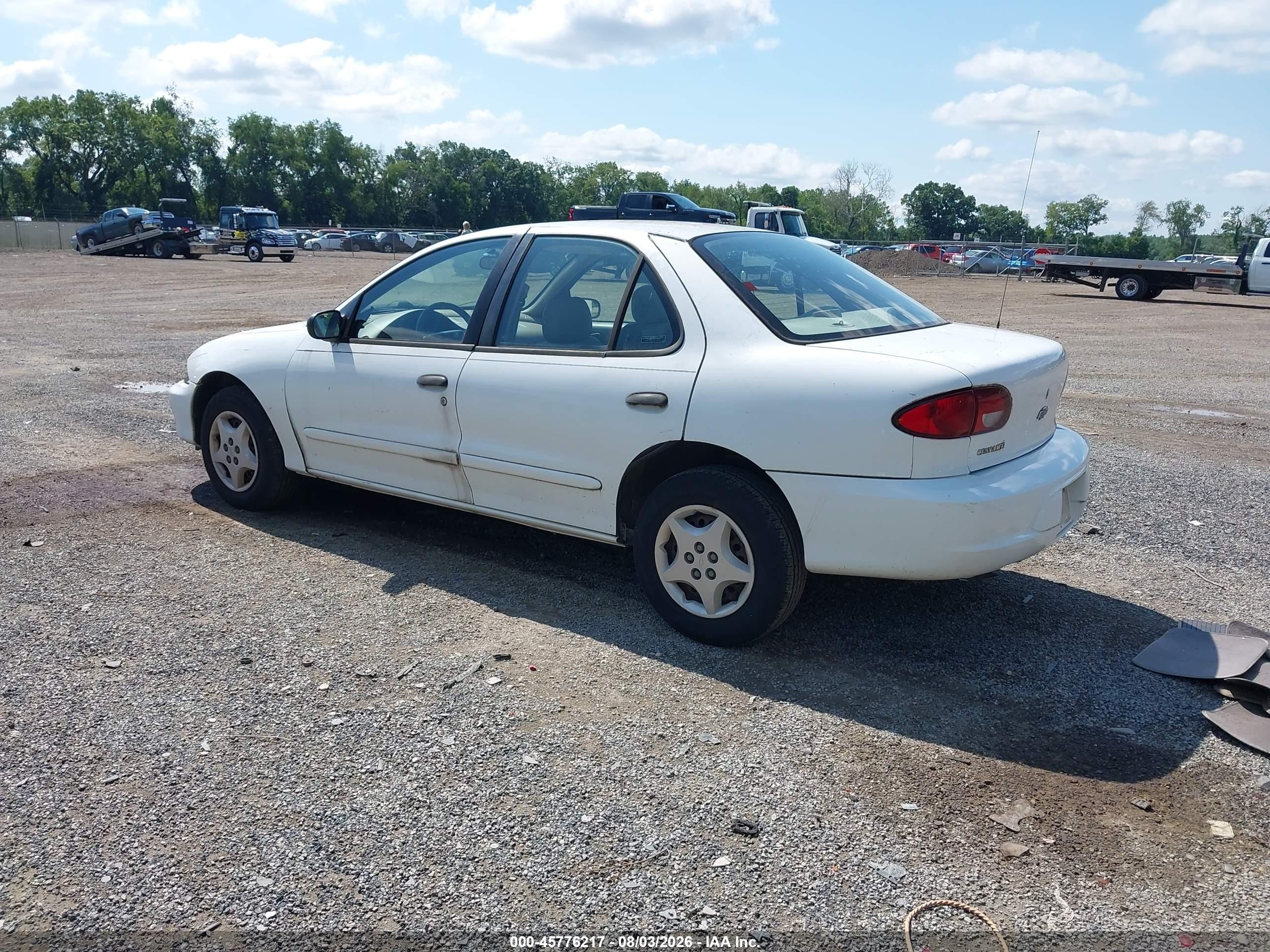 2001 Chevrolet Cavalier   White vin: 1G1JC524X17279595