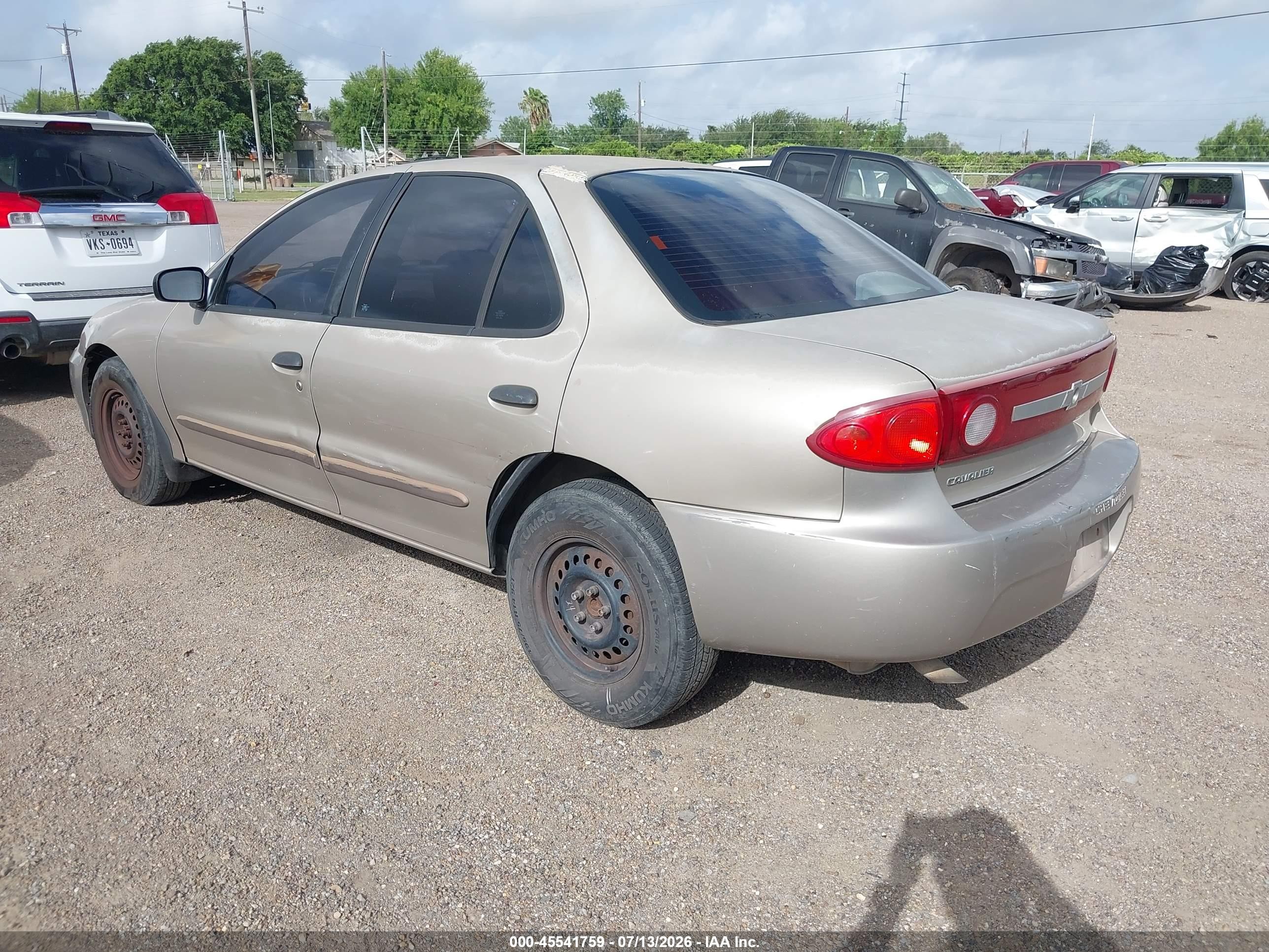 2003 Chevrolet Cavalier   Gold vin: 1G1JC52F037101490