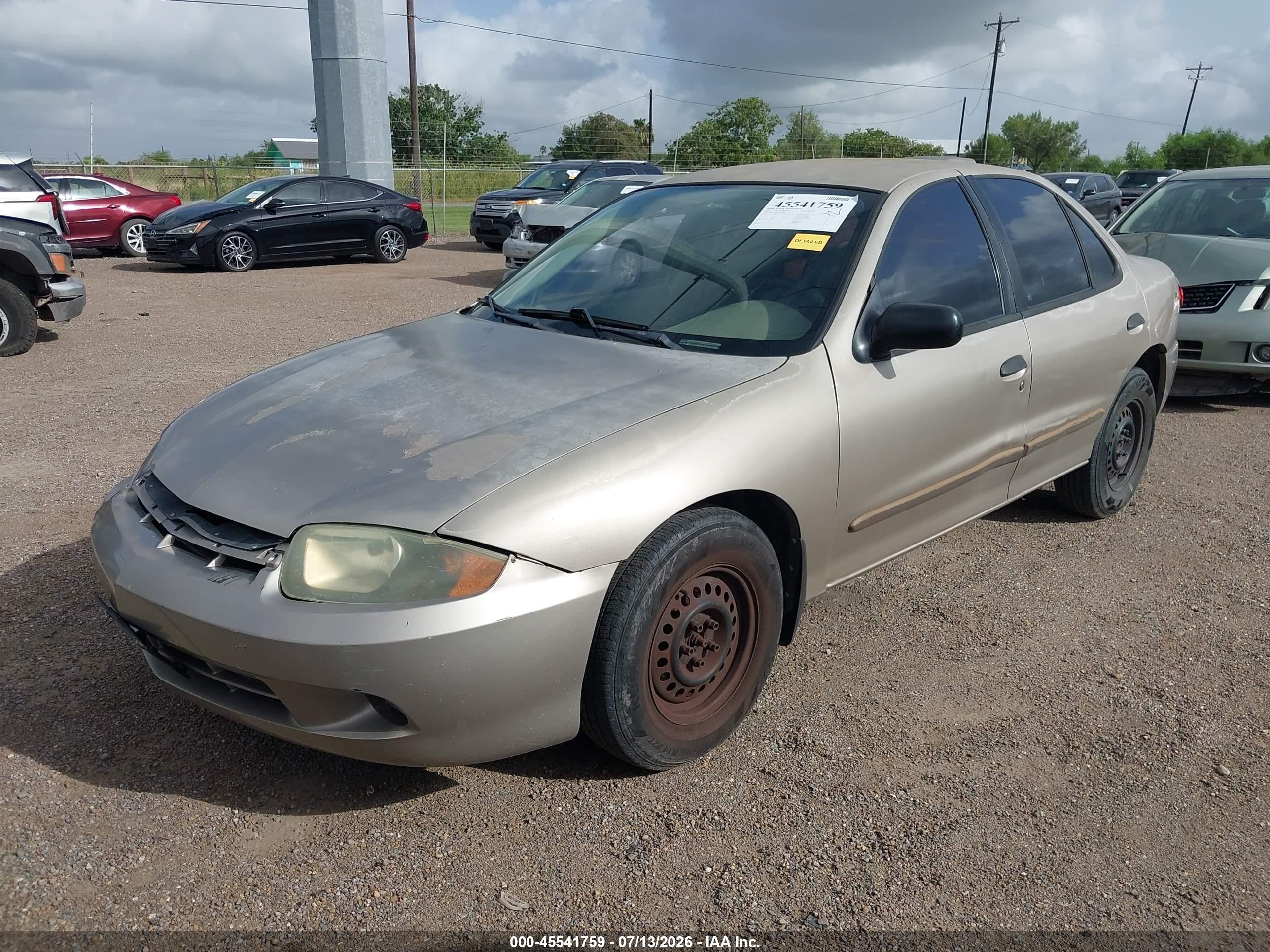 2003 Chevrolet Cavalier   Gold vin: 1G1JC52F037101490