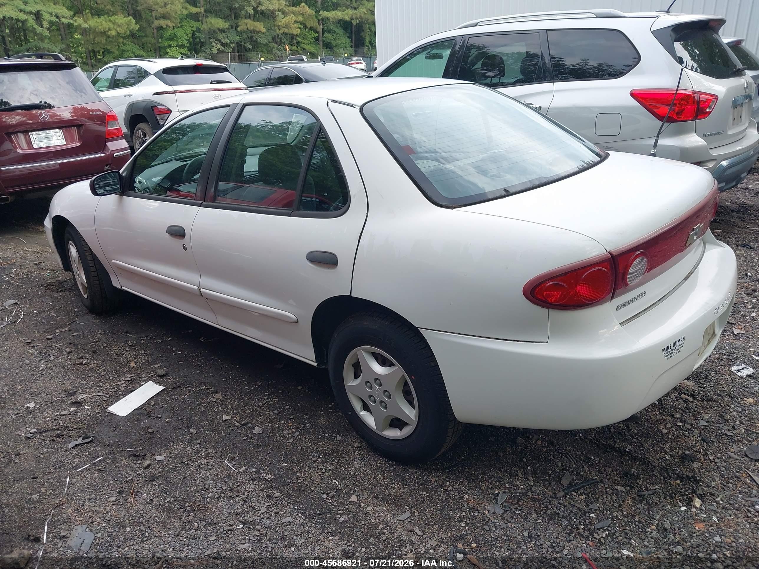 2004 Chevrolet Cavalier   White vin: 1G1JC52F547128203