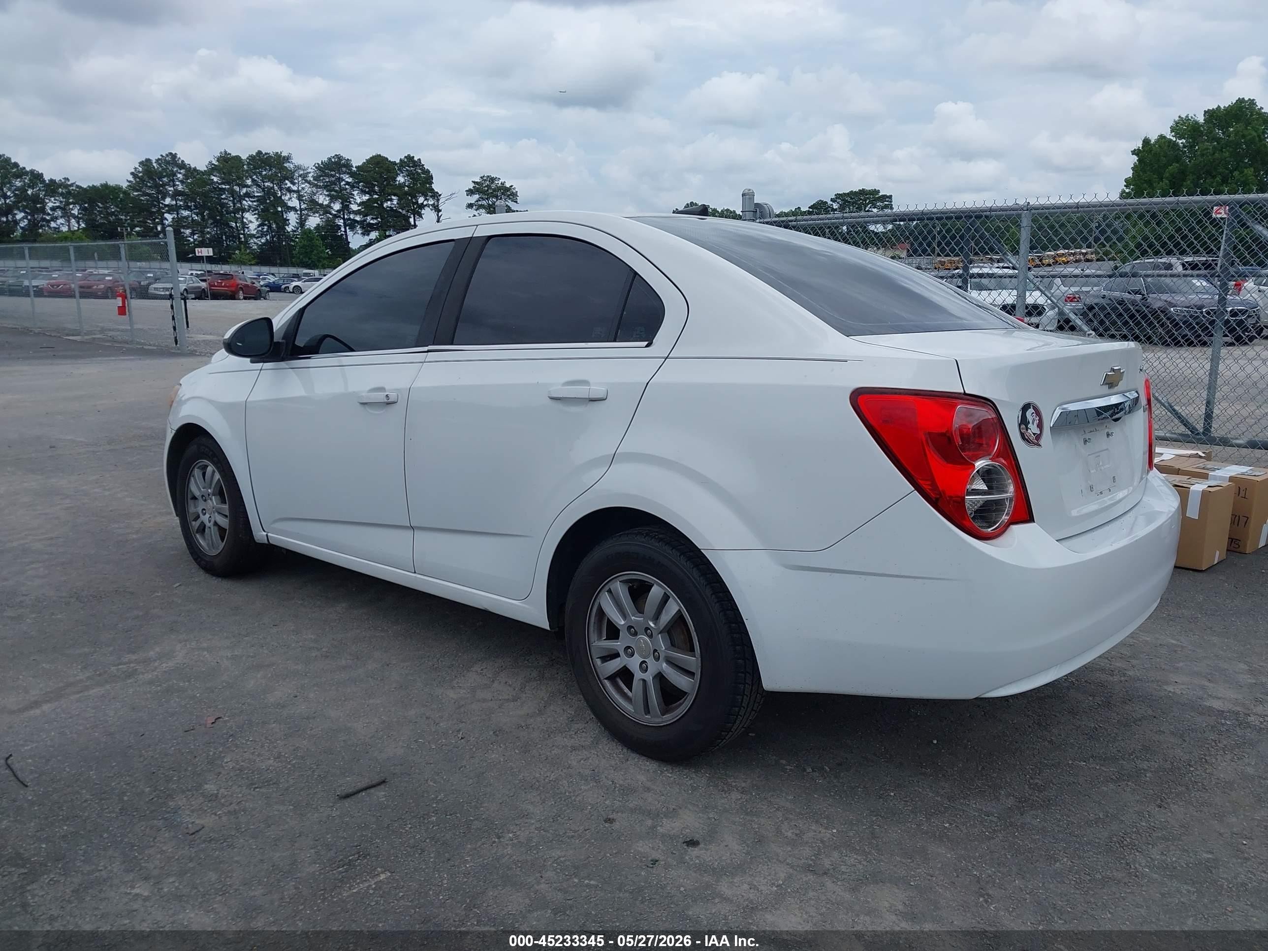 2014 Chevrolet Sonic Lt Auto White vin: 1G1JC5SB0E4154482