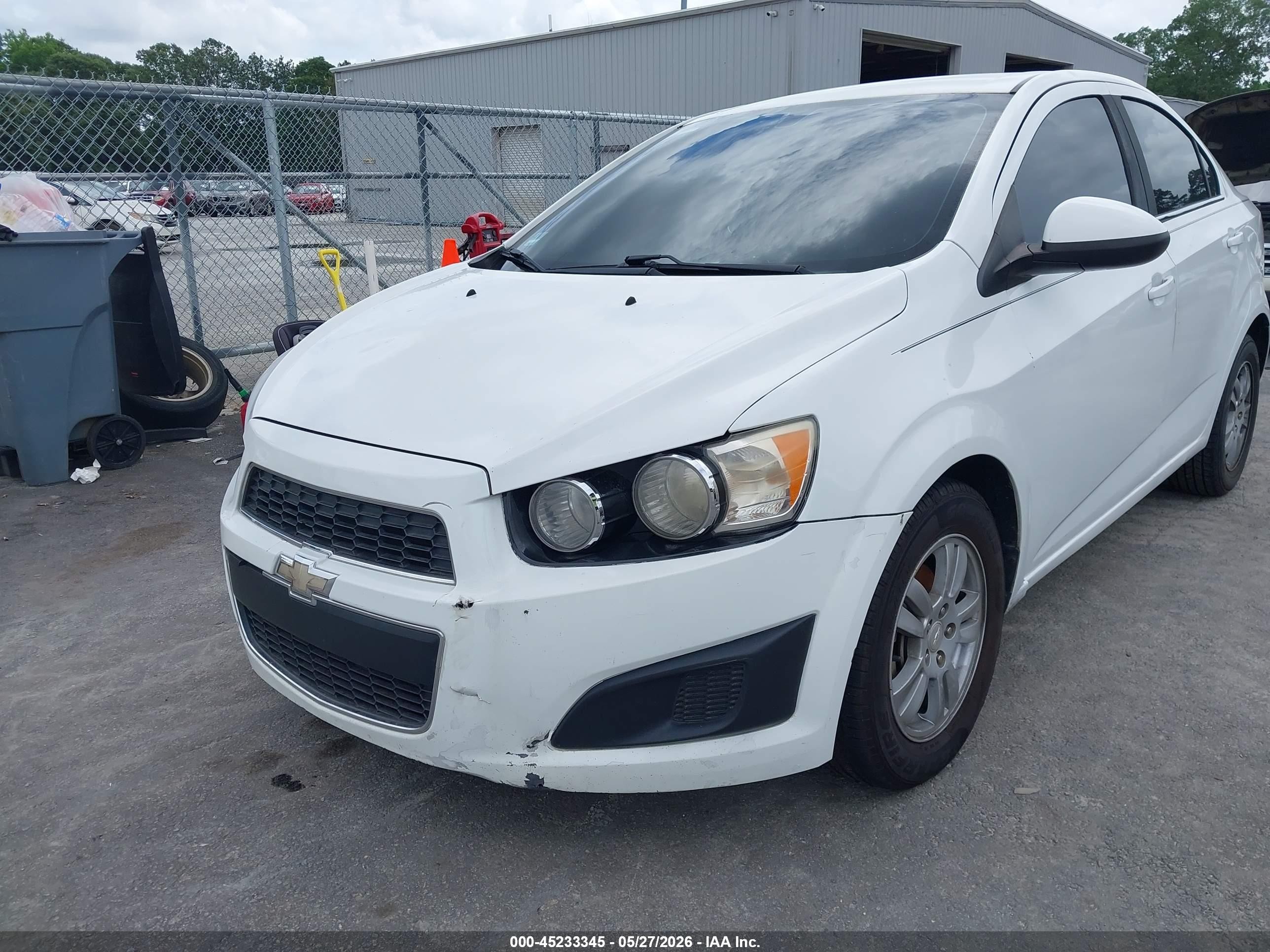 2014 Chevrolet Sonic Lt Auto White vin: 1G1JC5SB0E4154482
