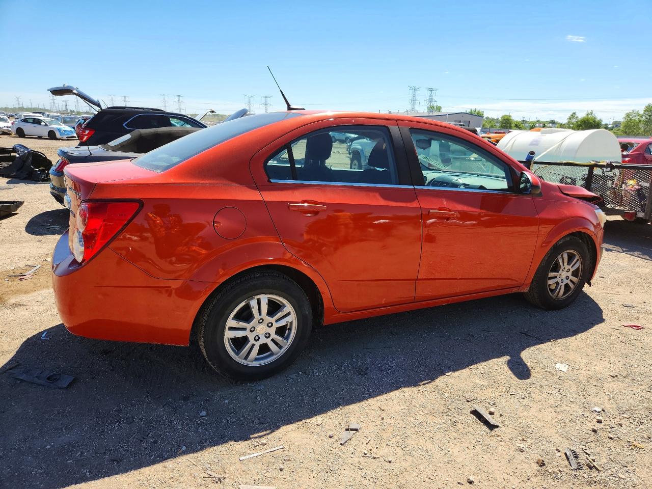 2012 Chevrolet Sonic Lt Orange vin: 1G1JC5SB1C4222897
