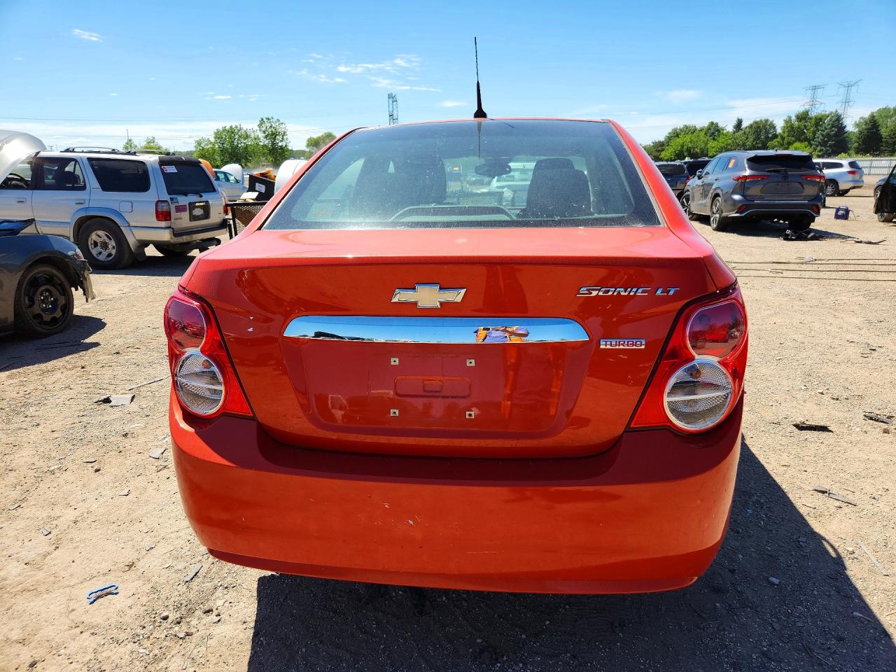 2012 Chevrolet Sonic Lt Orange vin: 1G1JC5SB1C4222897