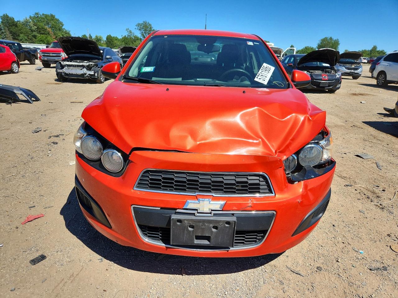 2012 Chevrolet Sonic Lt Orange vin: 1G1JC5SB1C4222897