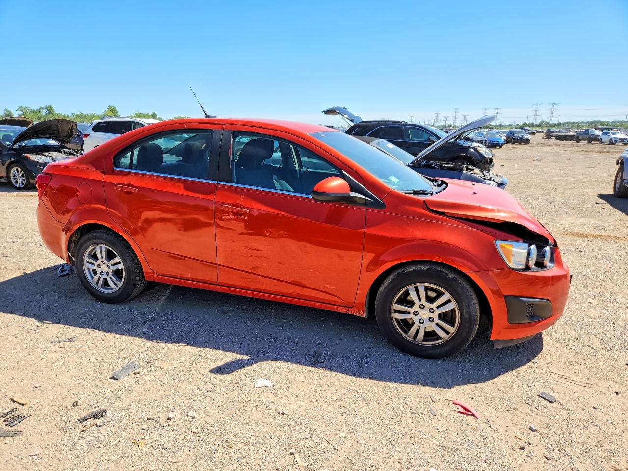 2012 Chevrolet Sonic Lt Orange vin: 1G1JC5SB1C4222897