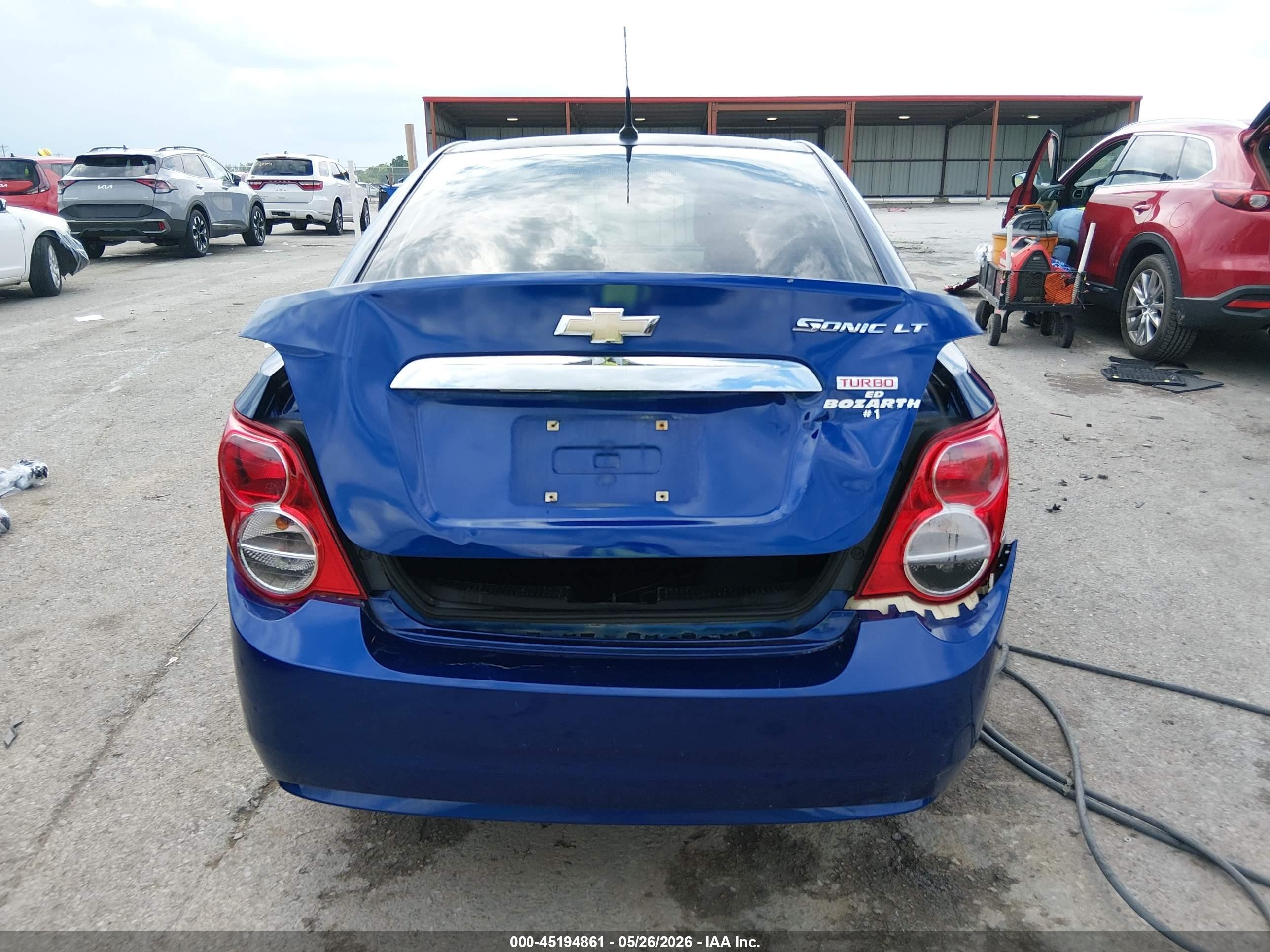 2013 Chevrolet Sonic Lt Auto Blue vin: 1G1JC5SB1D4100767