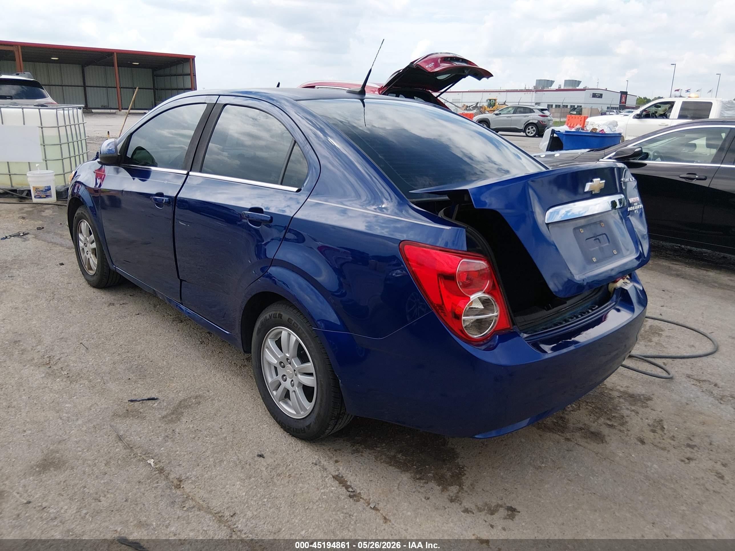 2013 Chevrolet Sonic Lt Auto Blue vin: 1G1JC5SB1D4100767