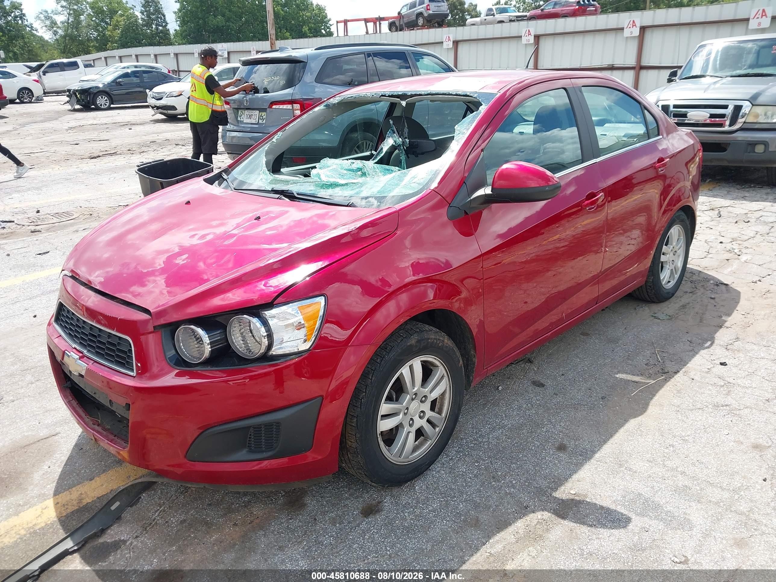 2013 Chevrolet Sonic Lt Auto Красный vin: 1G1JC5SB2D4128870