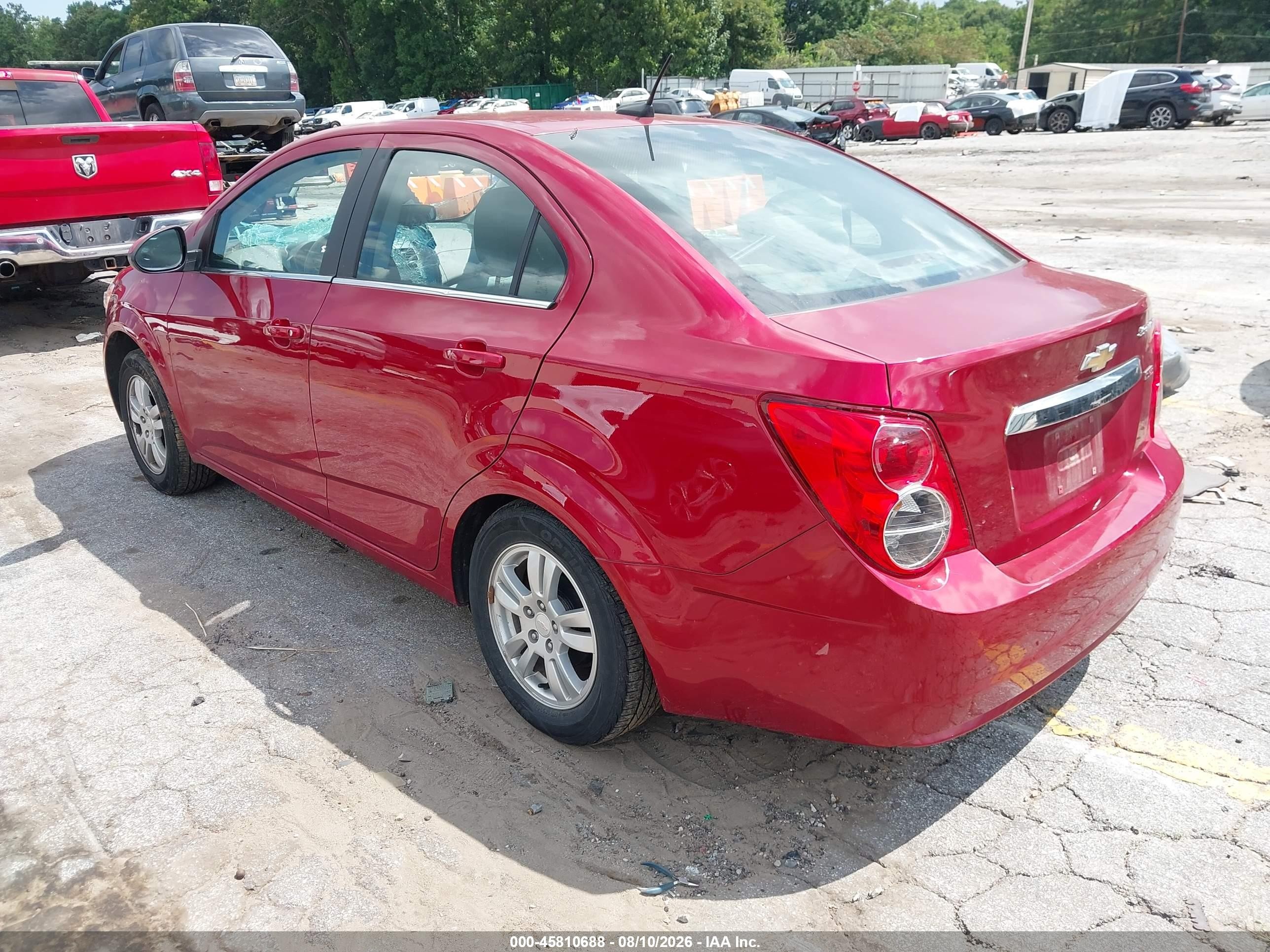 2013 Chevrolet Sonic Lt Auto Красный vin: 1G1JC5SB2D4128870