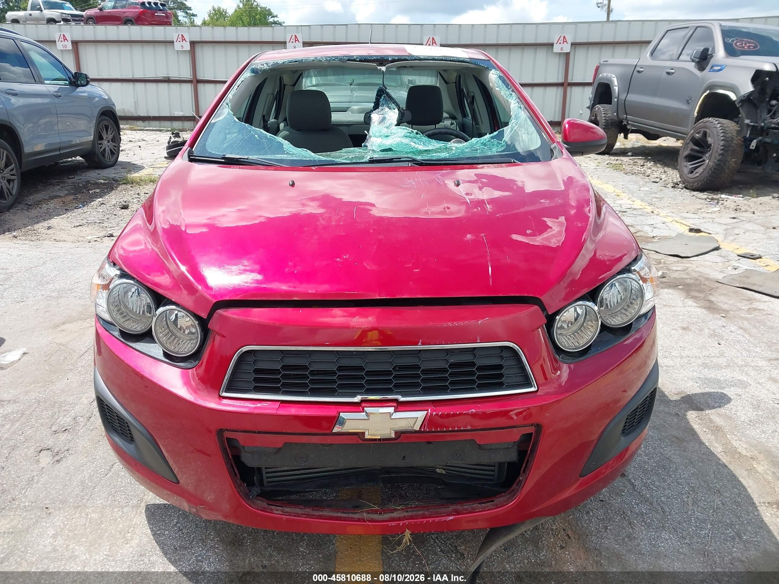 2013 Chevrolet Sonic Lt Auto Красный vin: 1G1JC5SB2D4128870