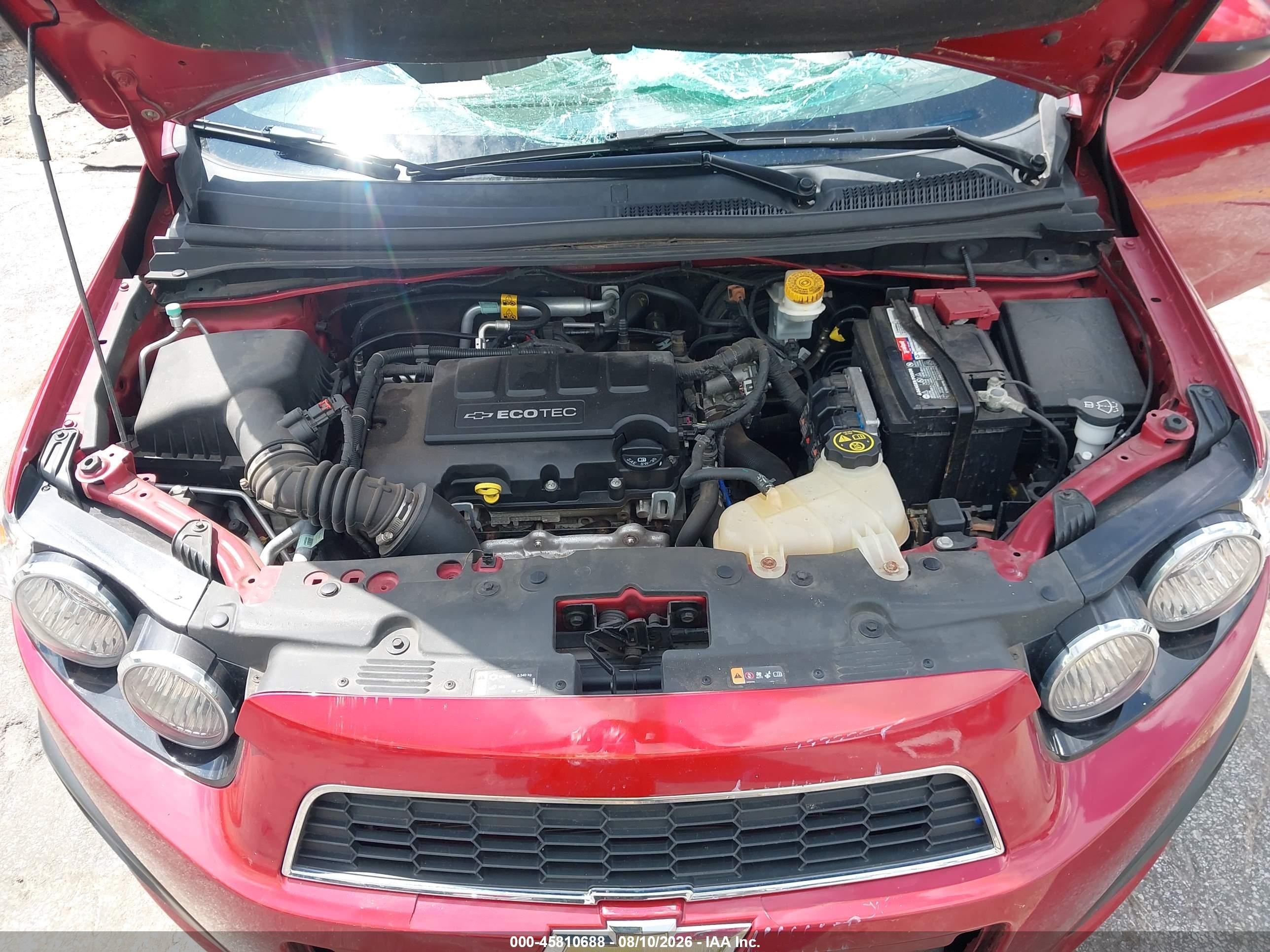 2013 Chevrolet Sonic Lt Auto Красный vin: 1G1JC5SB2D4128870
