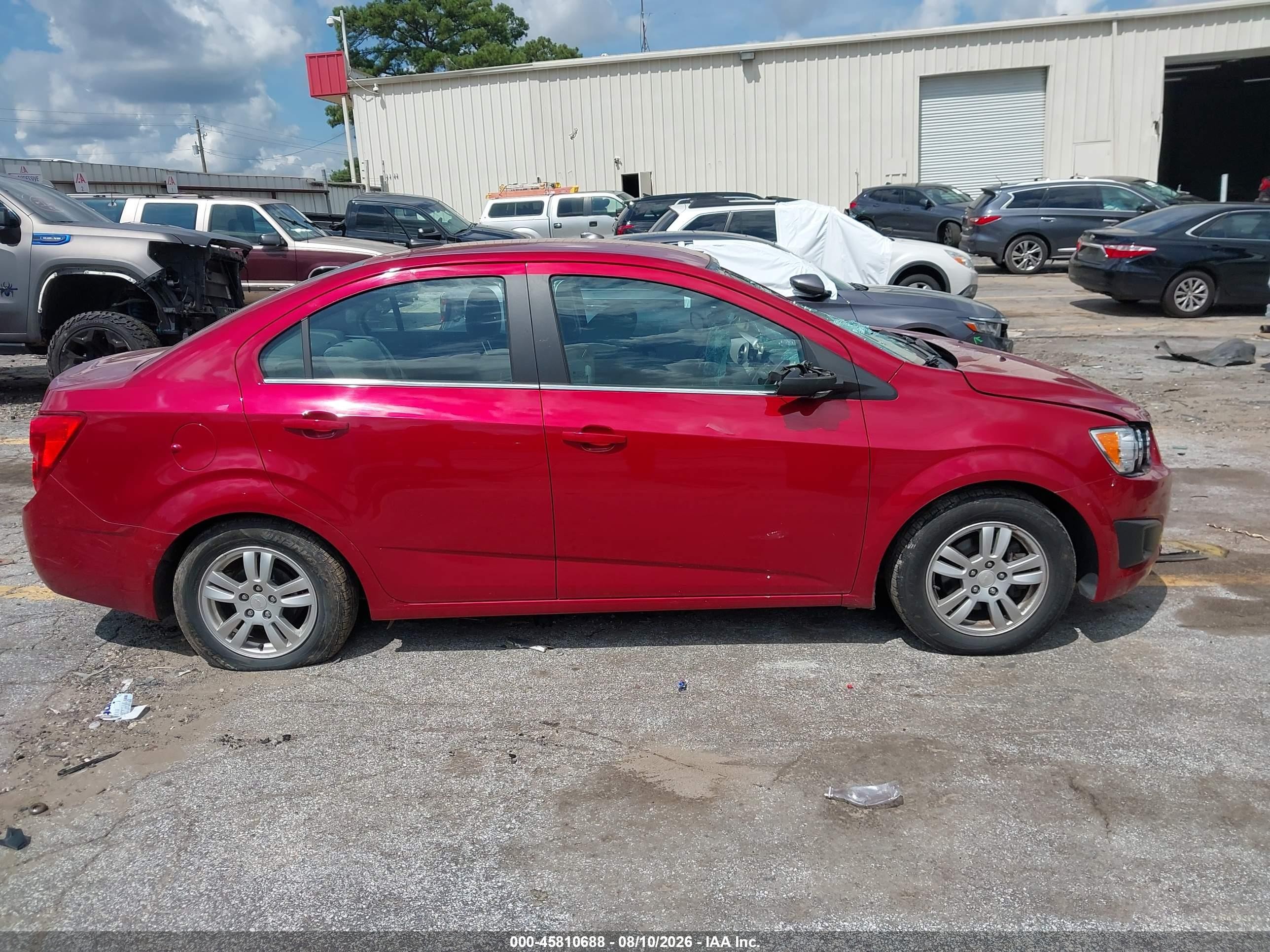 2013 Chevrolet Sonic Lt Auto Красный vin: 1G1JC5SB2D4128870