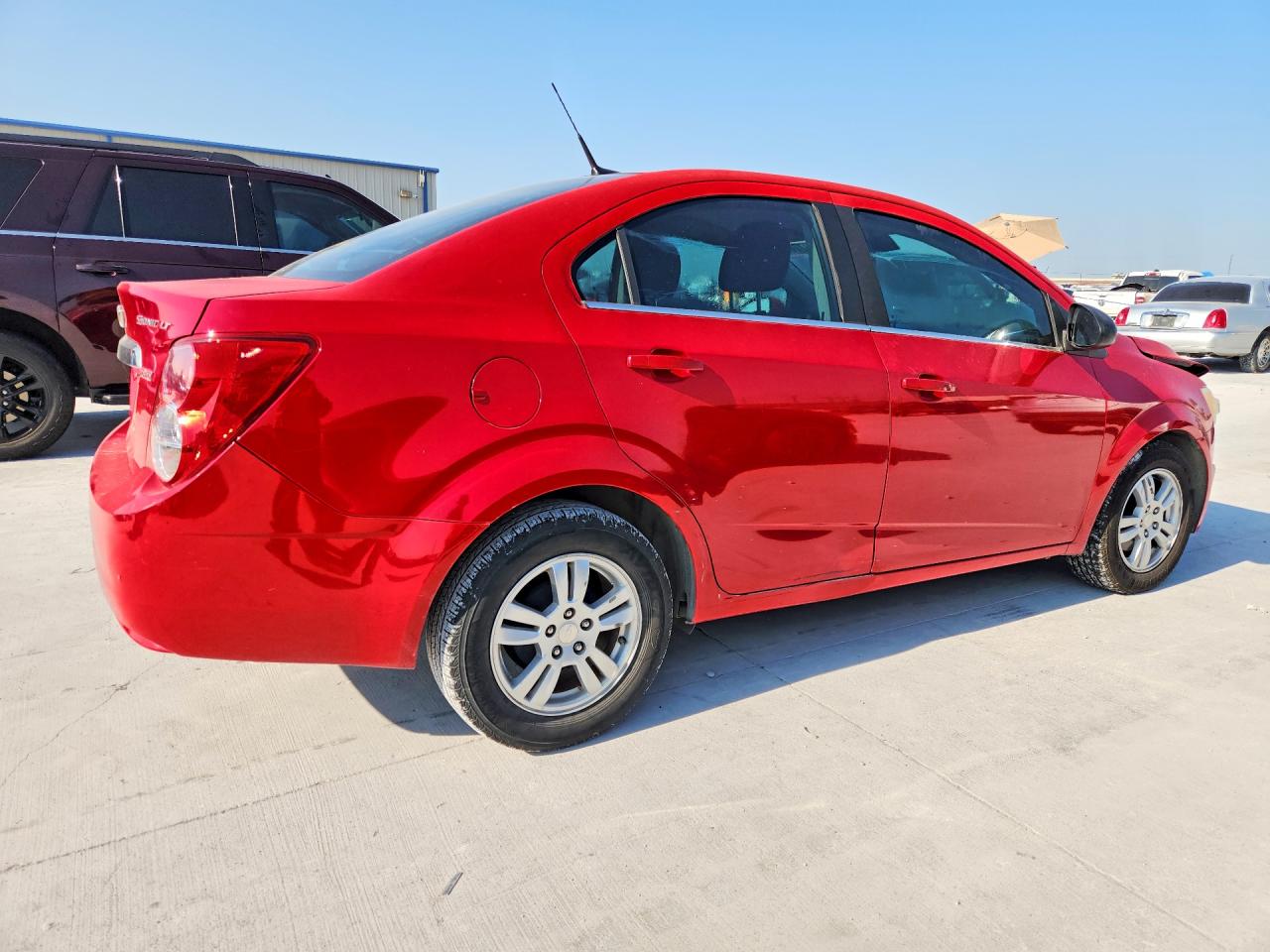 2013 Chevrolet Sonic Lt Red vin: 1G1JC5SB2D4138475