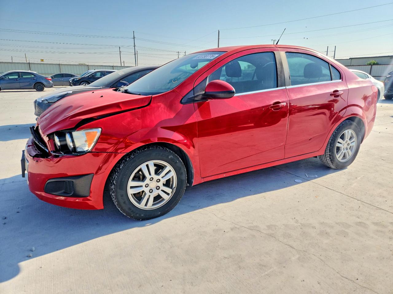 2013 Chevrolet Sonic Lt Red vin: 1G1JC5SB2D4138475