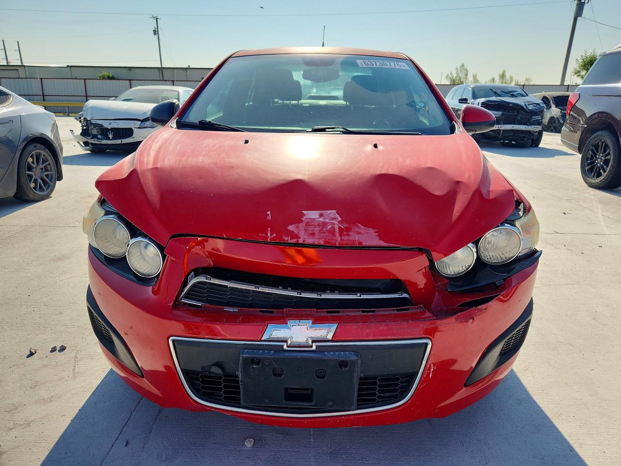 2013 Chevrolet Sonic Lt Red vin: 1G1JC5SB2D4138475