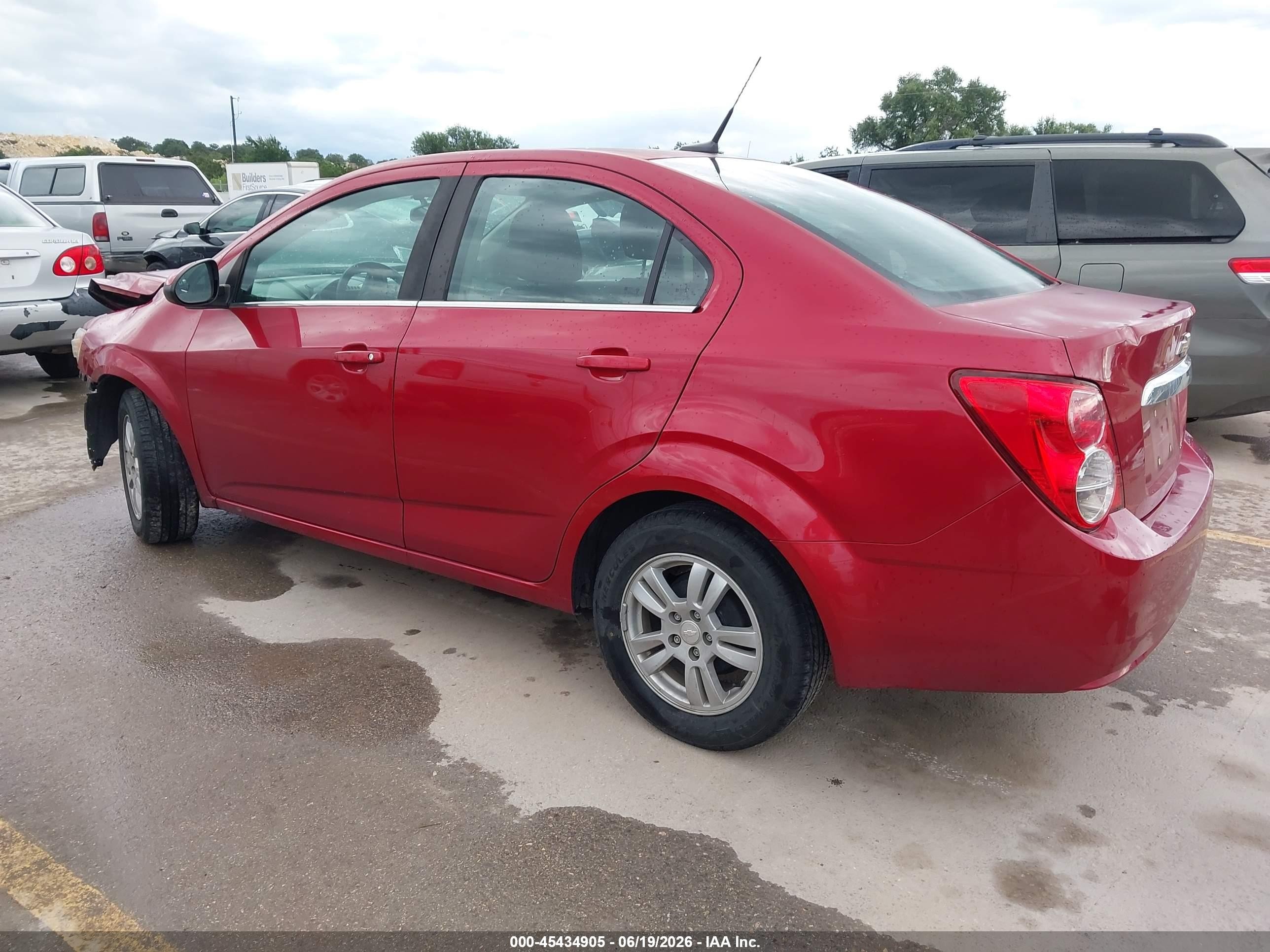 2014 Chevrolet Sonic Lt Auto Красный vin: 1G1JC5SB2E4205724