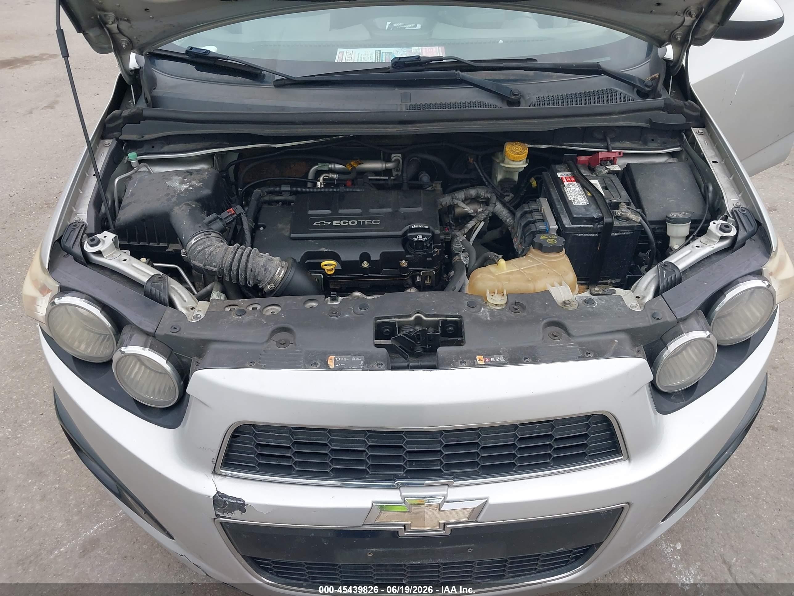 2013 Chevrolet Sonic Lt Auto Silver vin: 1G1JC5SB3D4136864