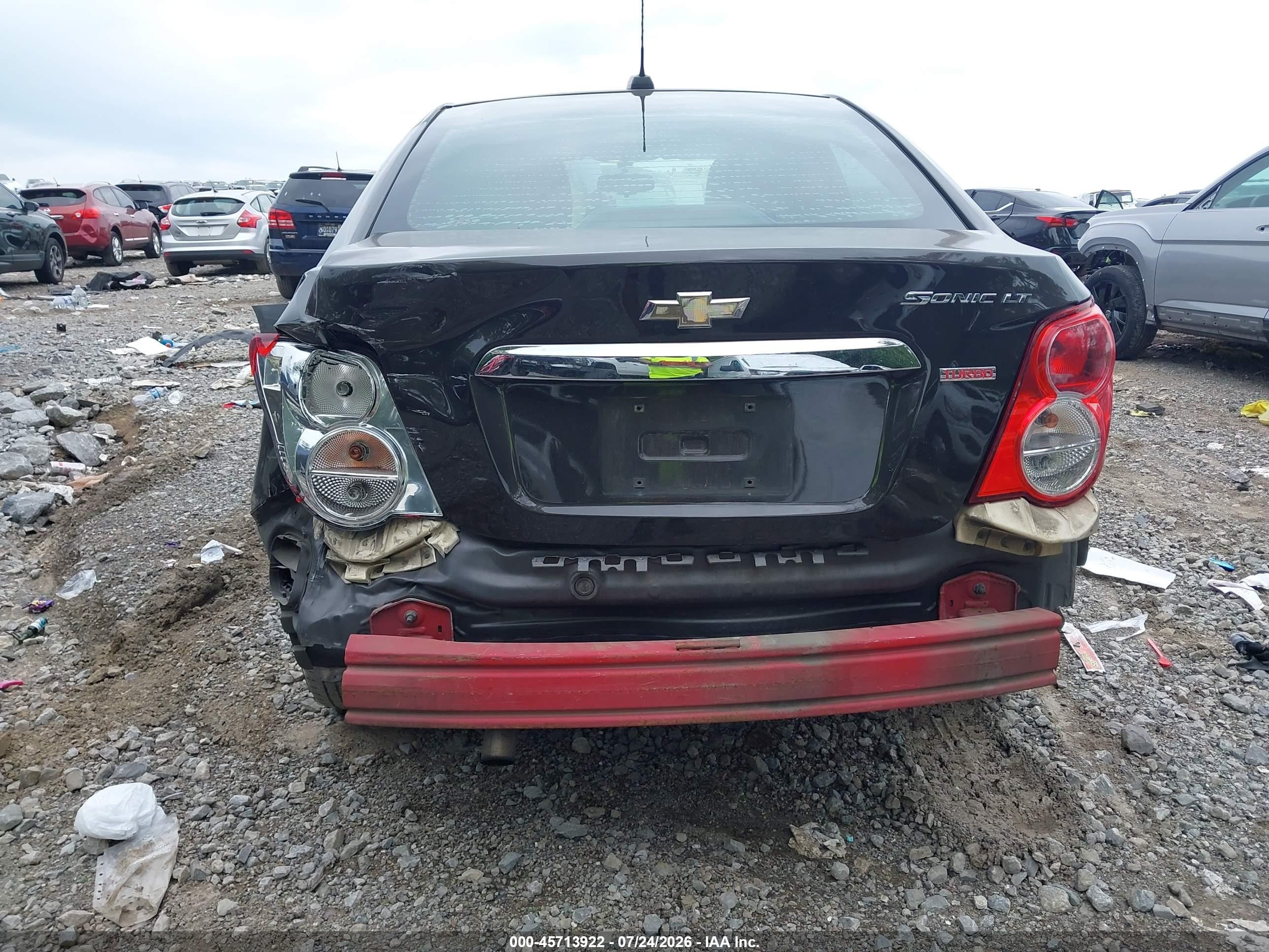 2015 Chevrolet Sonic Lt Auto Black vin: 1G1JC5SB3F4153862